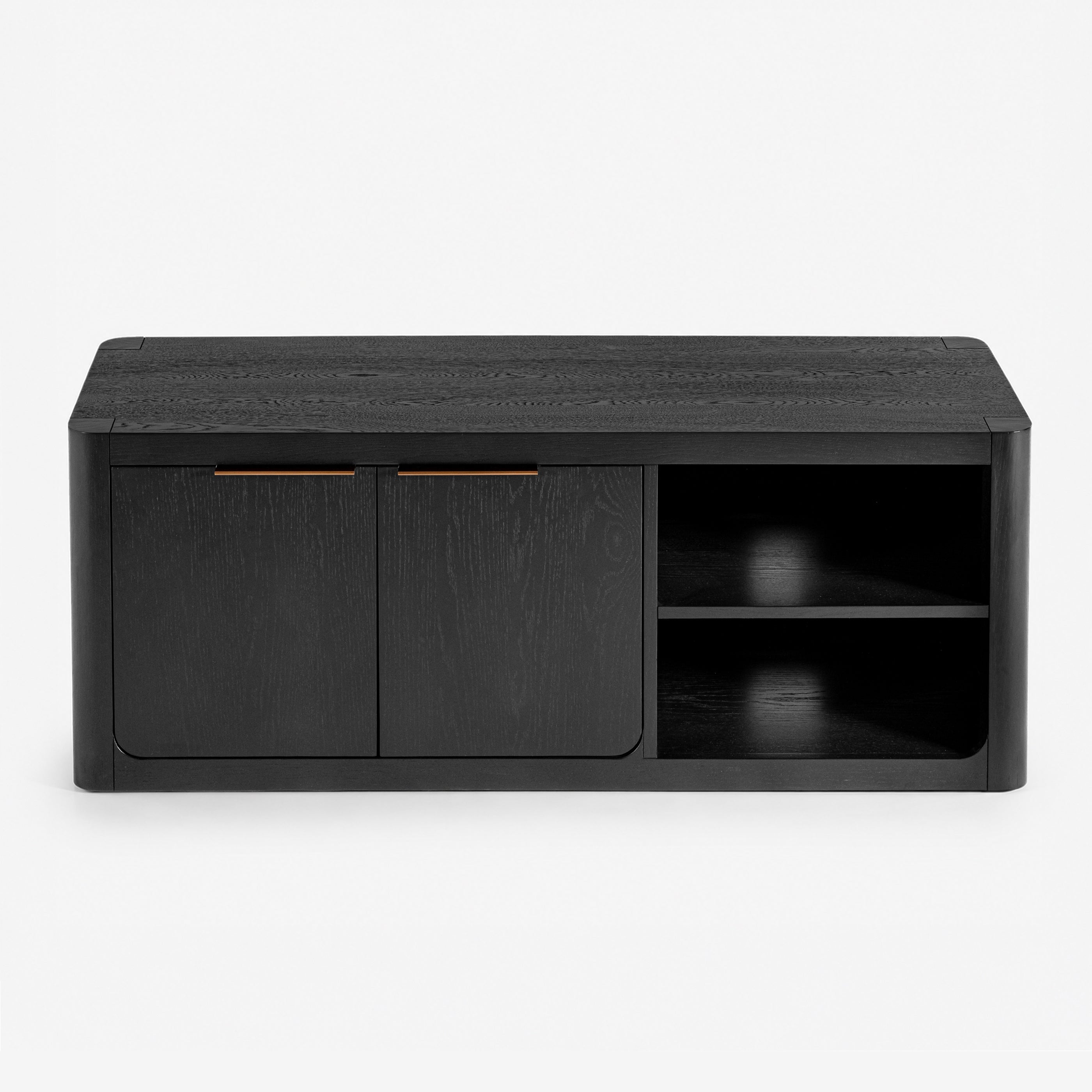 Liverpool Pine 2 Door TV Unit 140cm - Black