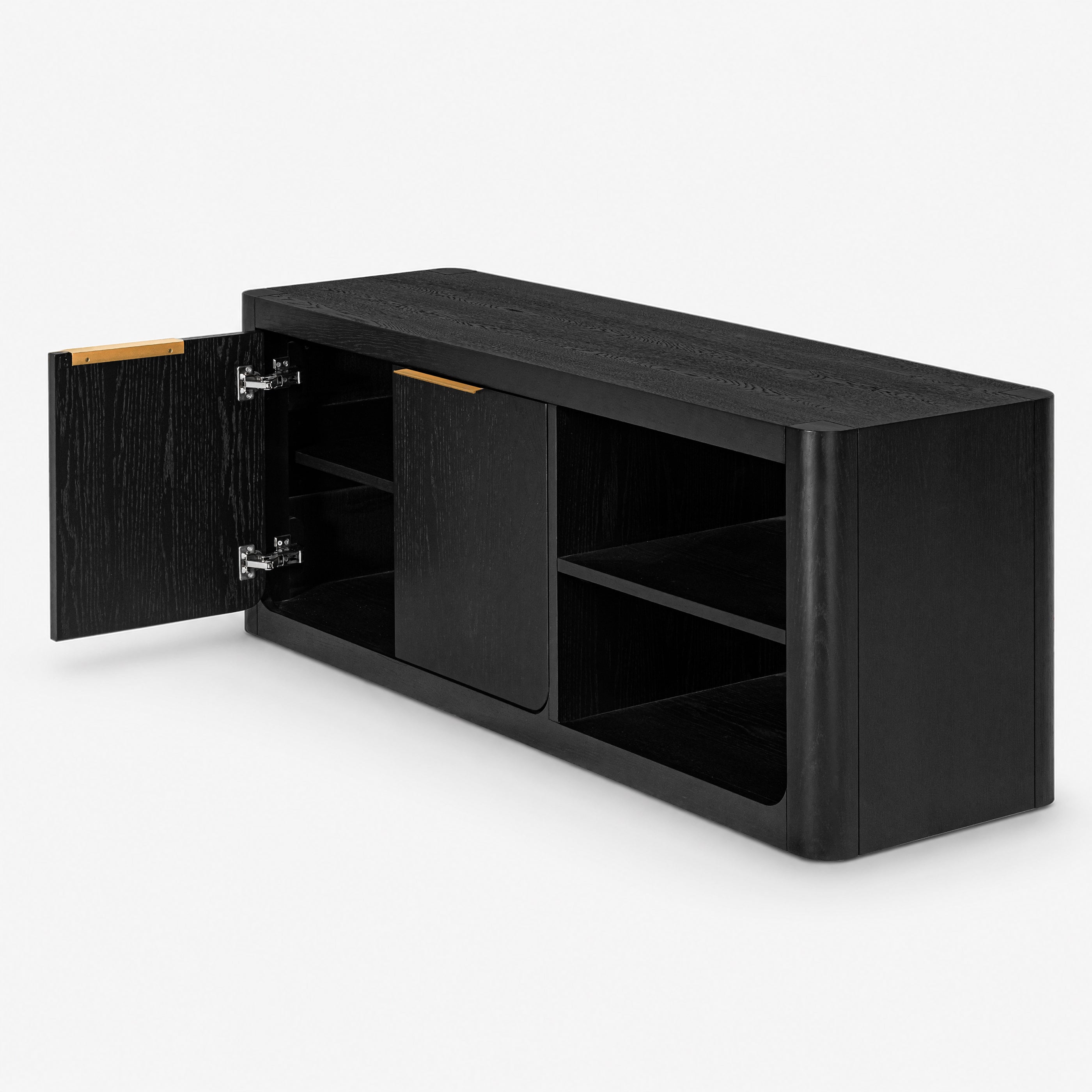Liverpool Pine 2 Door TV Unit 140cm - Black