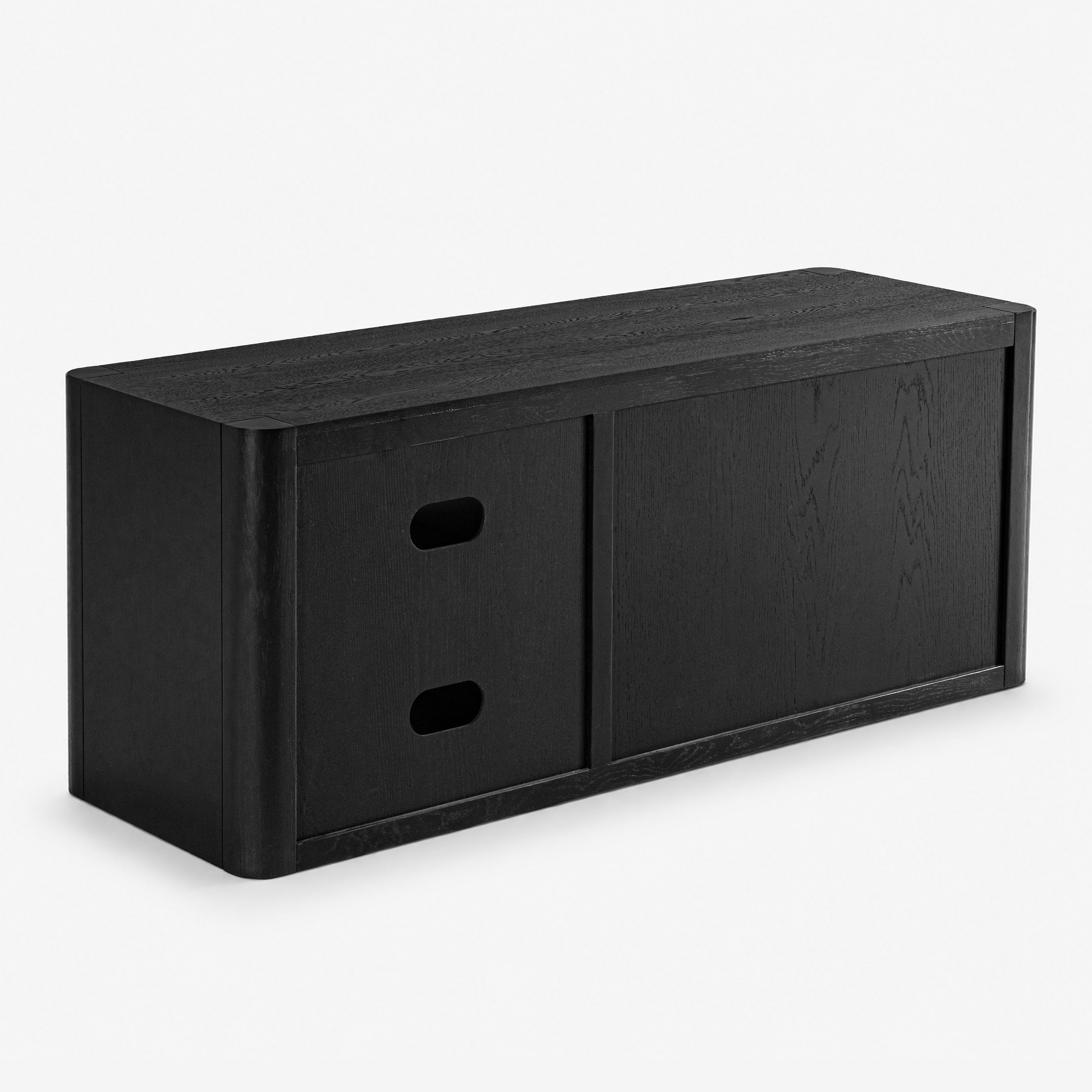 Liverpool Pine 2 Door TV Unit 140cm - Black