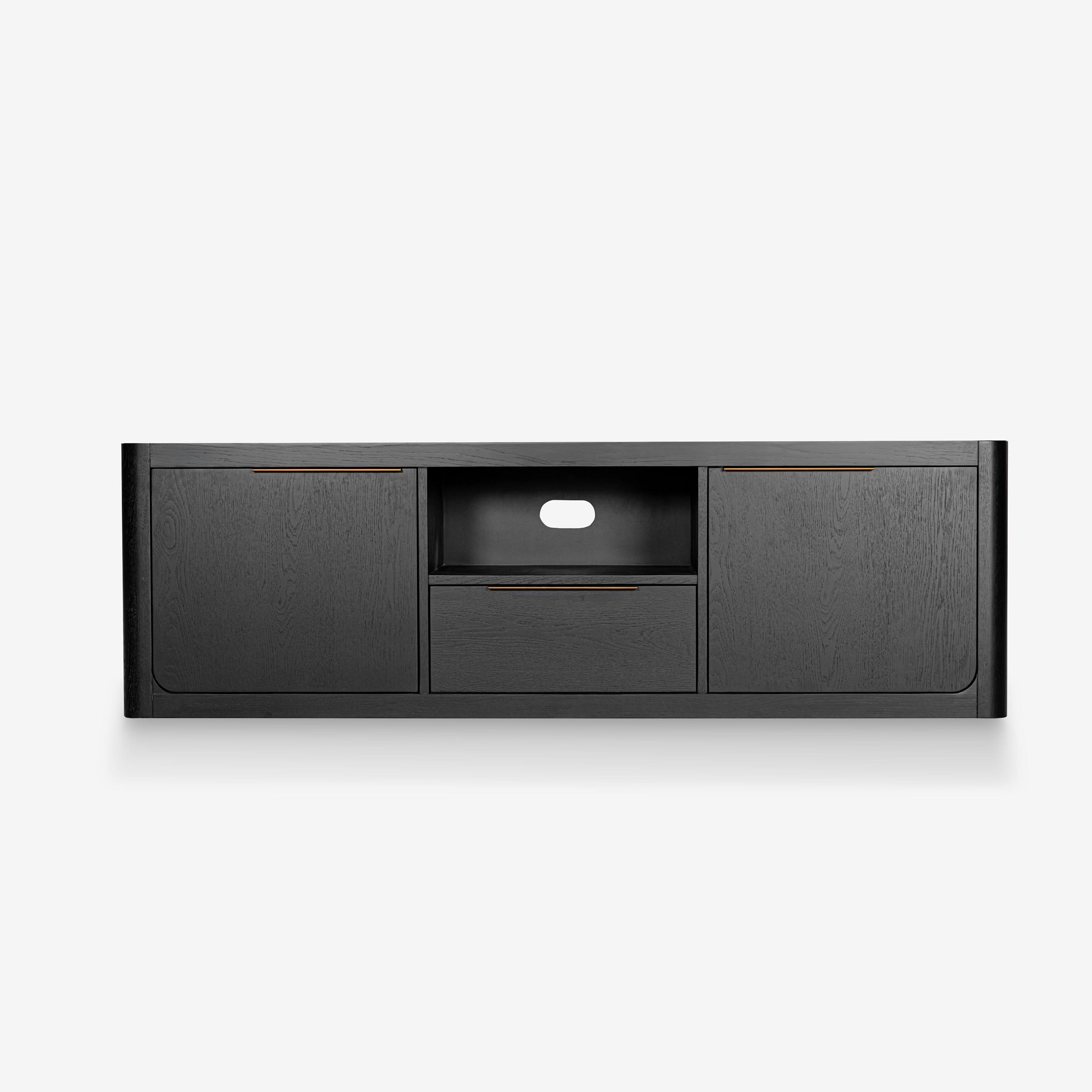 Liverpool 2 Door 1 Drawer TV Unit (Black)