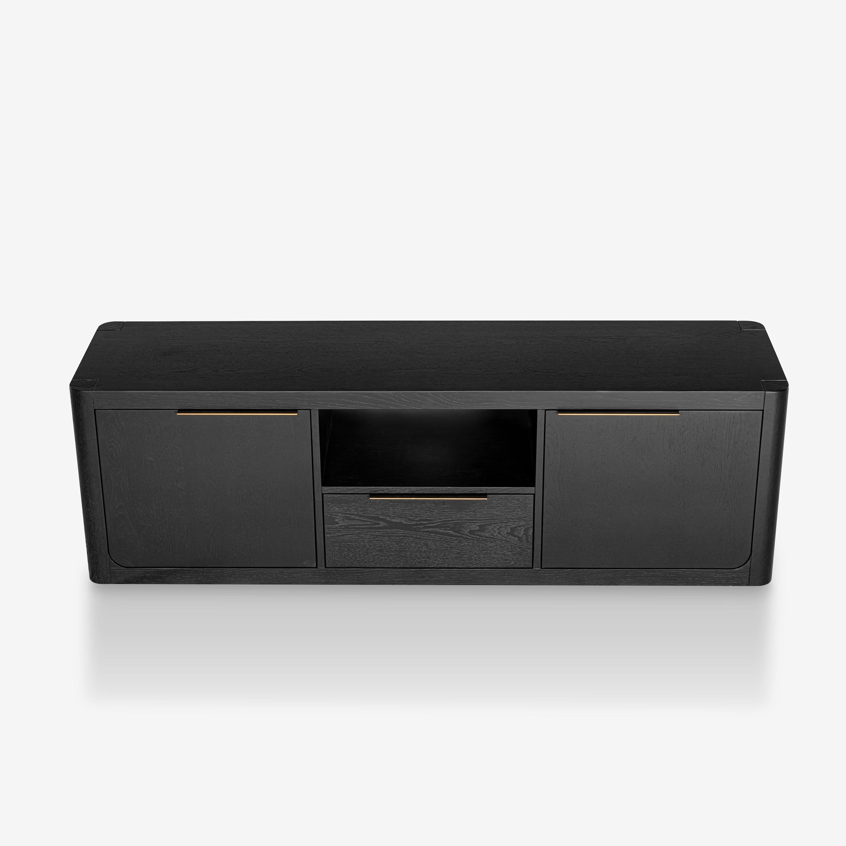 Liverpool 2 Door 1 Drawer TV Unit (Black)