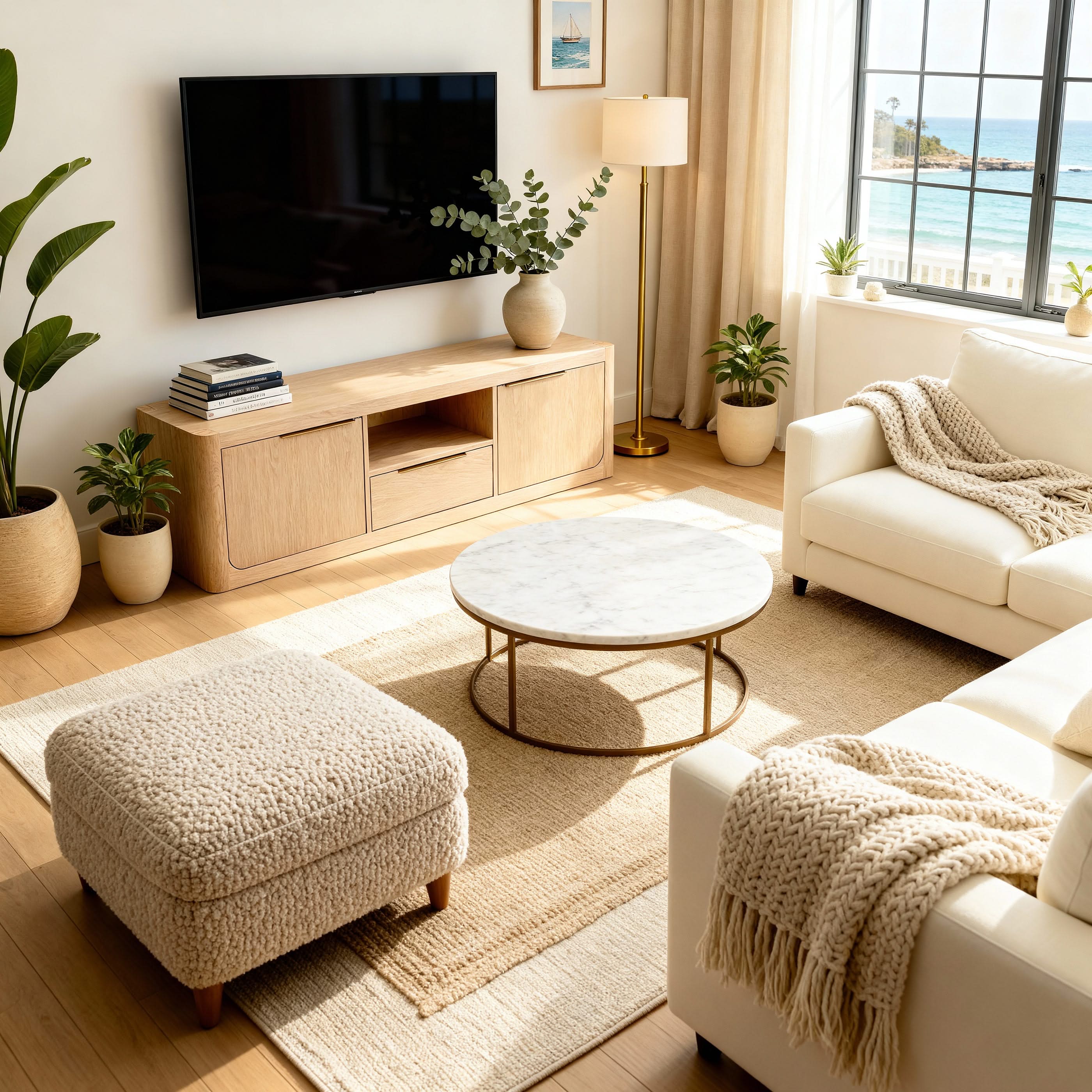 Liverpool 2 Door 1 Drawer TV Unit (Natural)