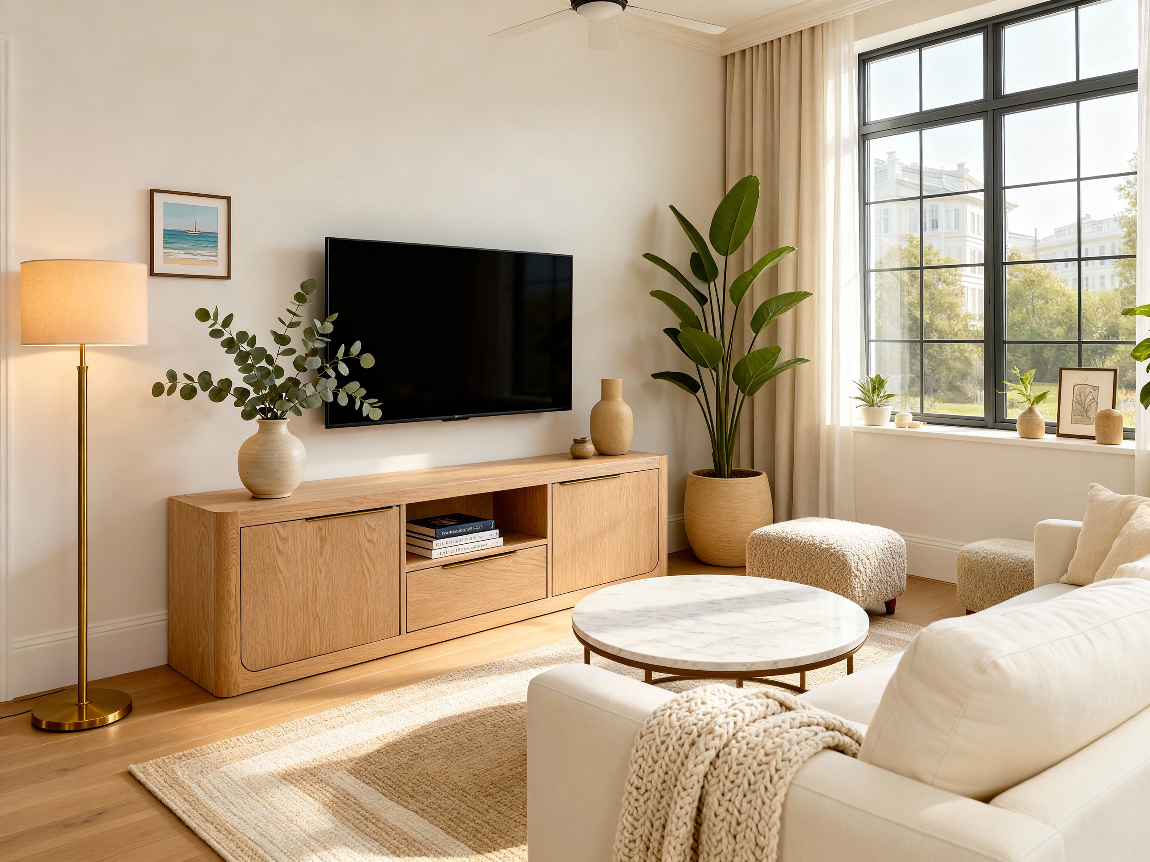 Liverpool 2 Door 1 Drawer TV Unit (Natural)