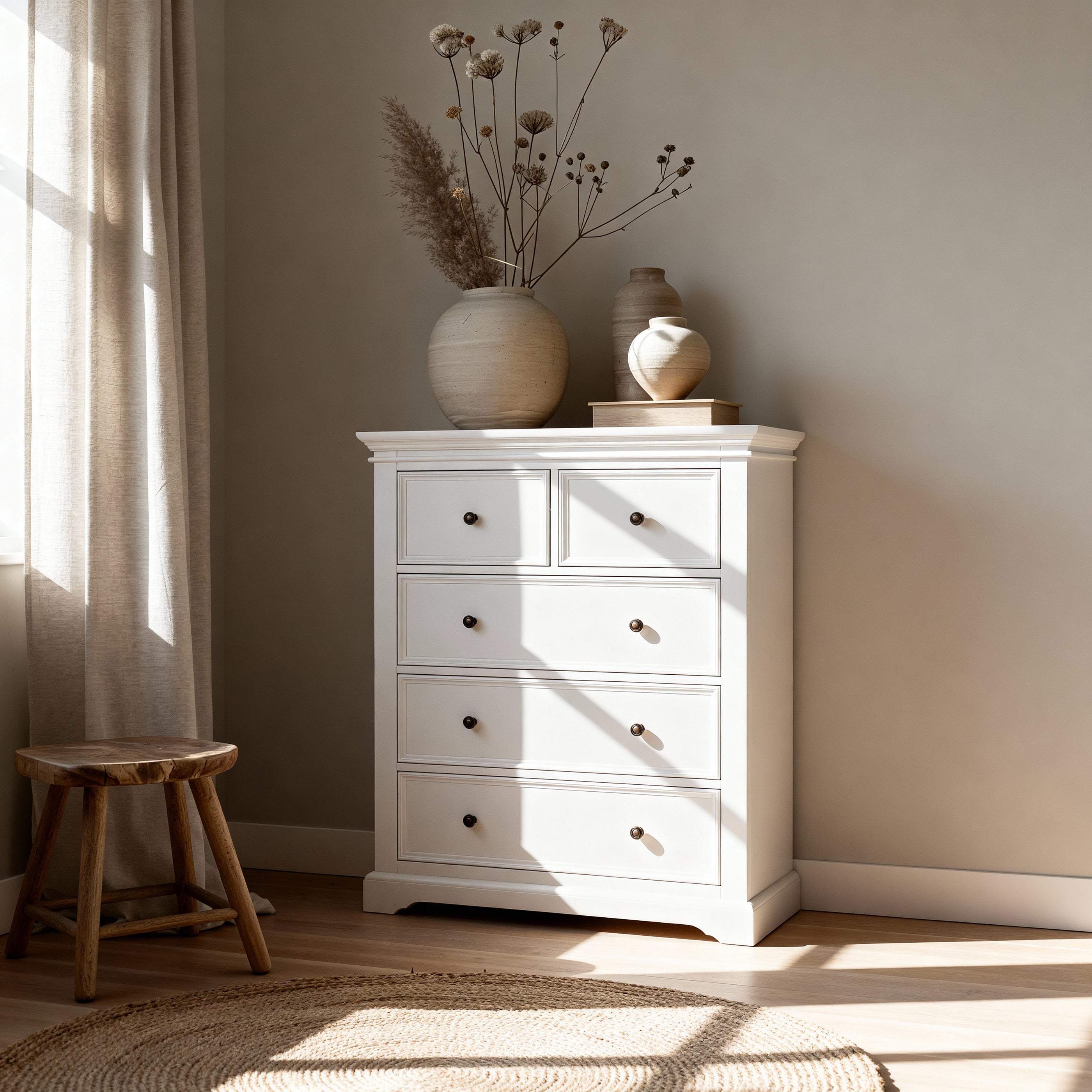 London 5 Drawer Tallboy