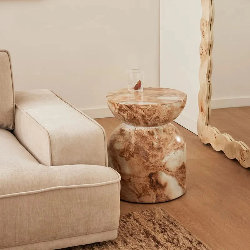 Santino Side Table (Marble Finish)