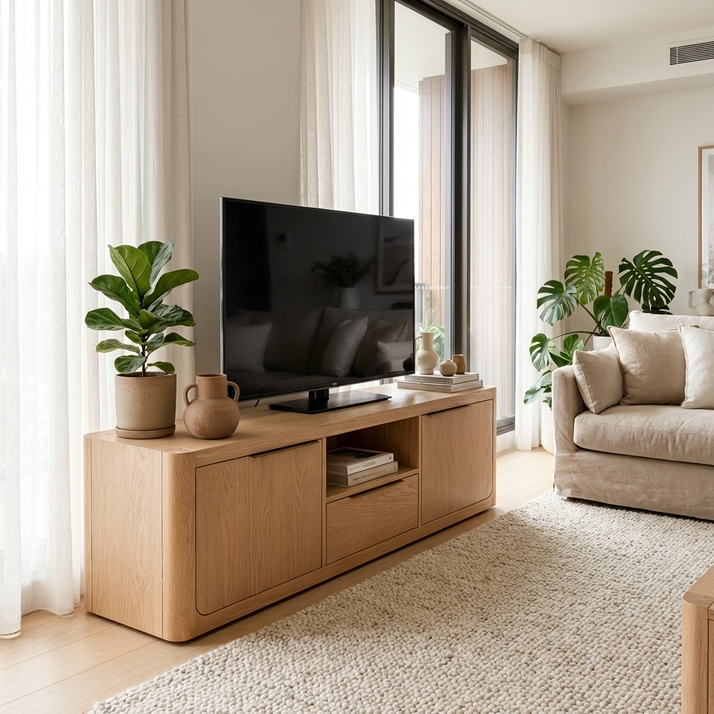 Liverpool 2 Door 1 Drawer TV Unit (Natural)