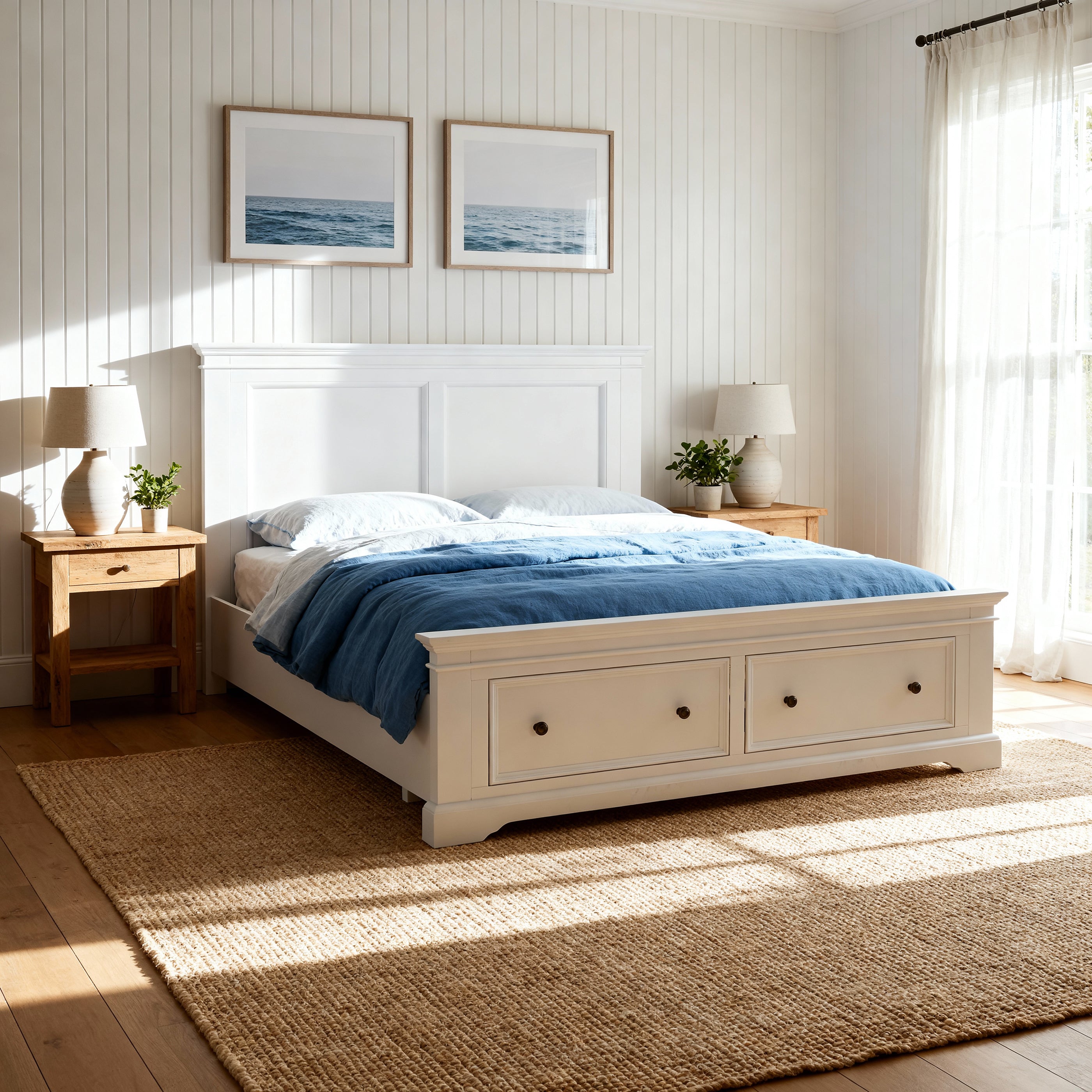 London King Bed - 2 Drawers