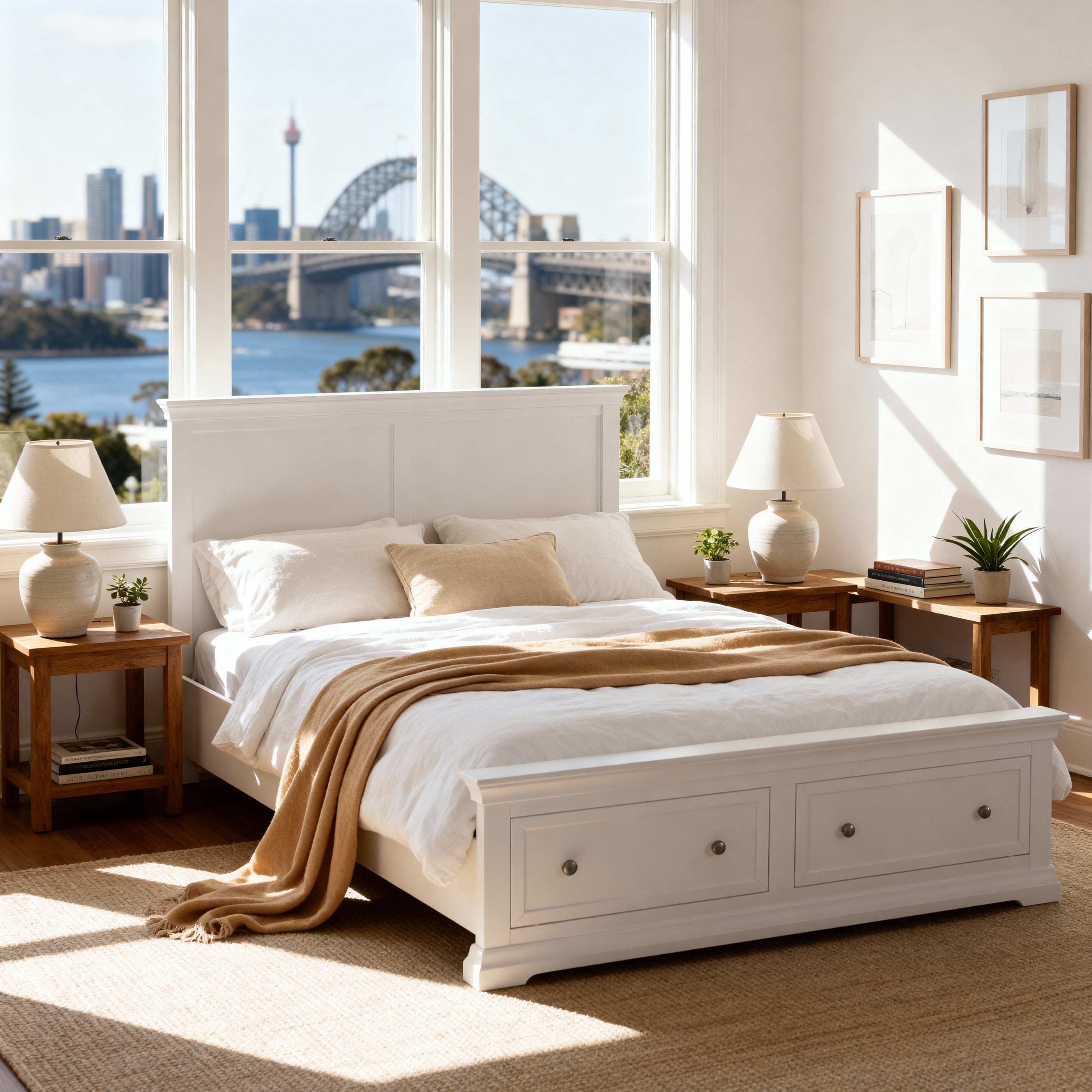 Manchester Queen Bed - 2 Drawers