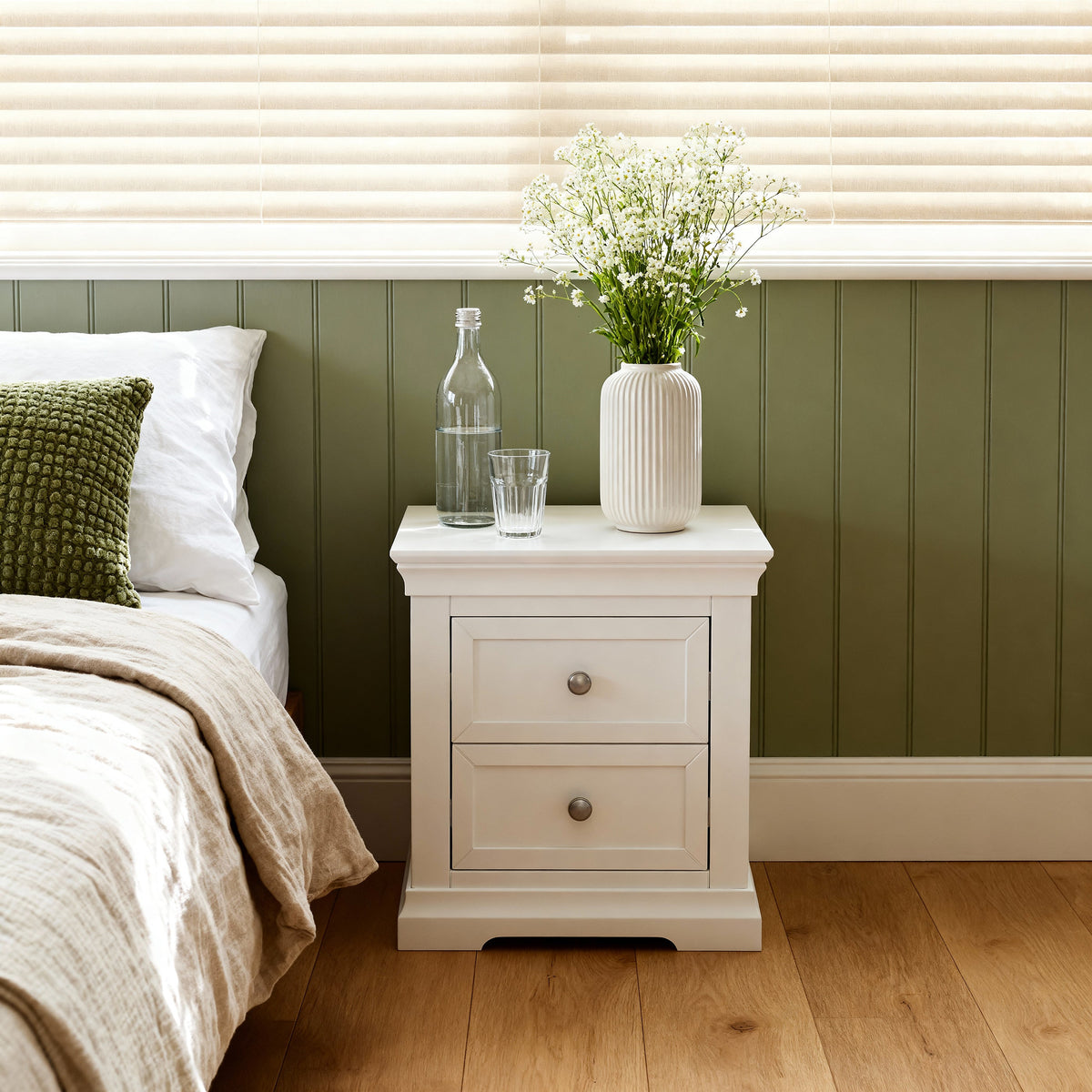 Manchester Pine 2 Drawer Bedside Table lifestyle scene 2