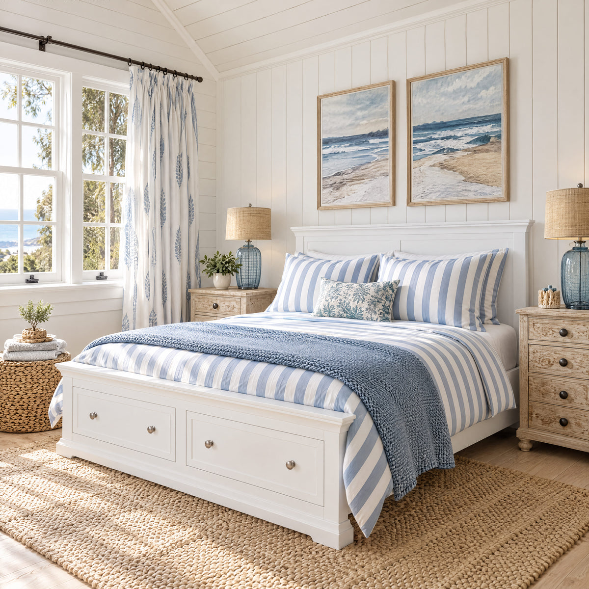 Manchester Pine Double Bed Frame with 2 Drawers