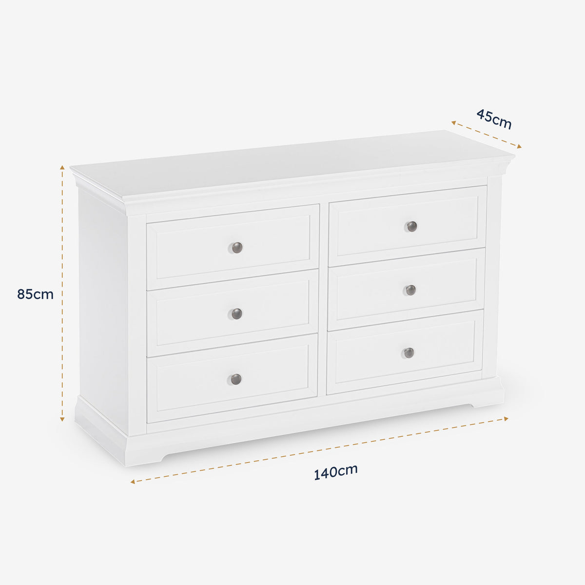 Manchester Pine 6 Drawer Chest dimensions