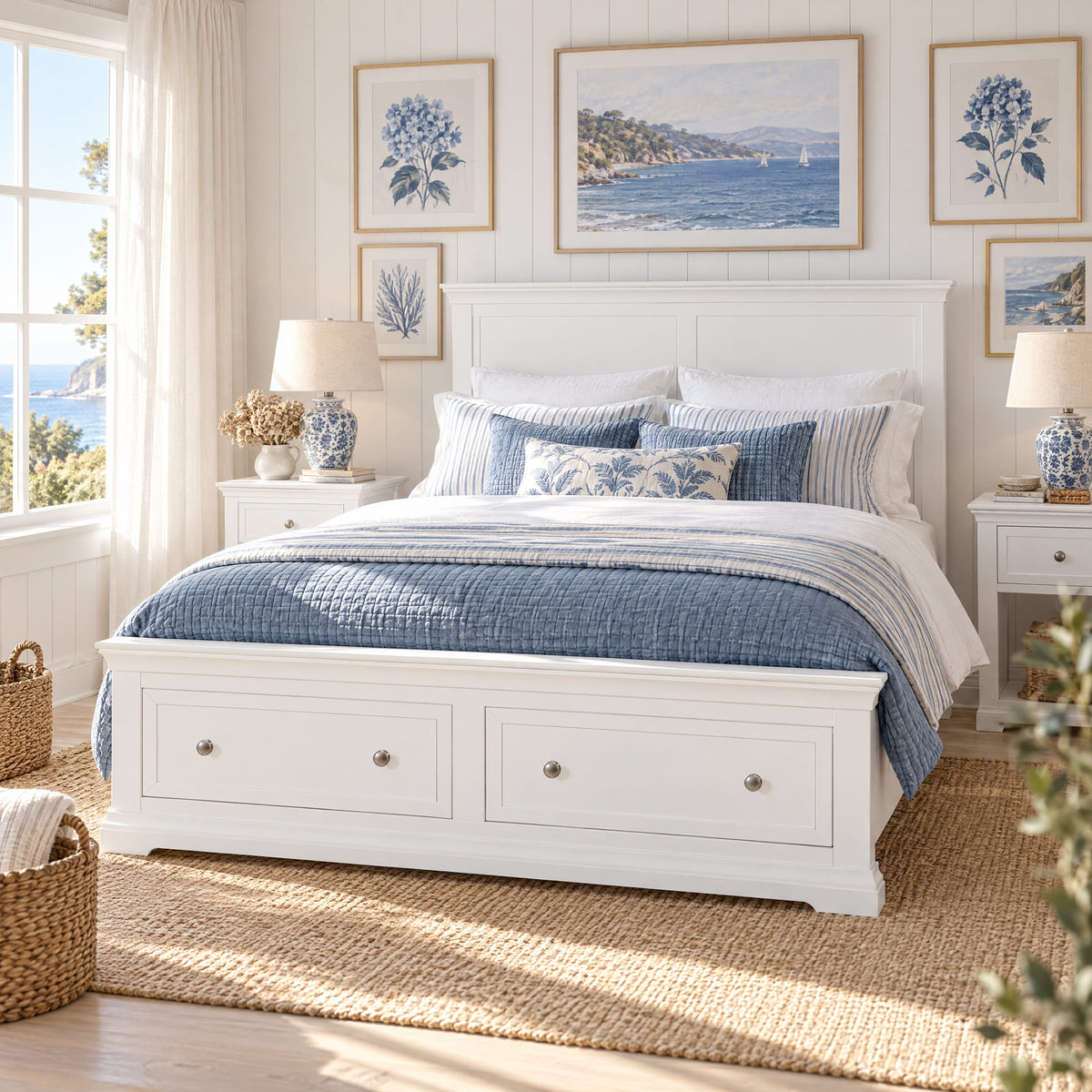 Manchester Pine King Bed Frame with 2 Drawers dimensions
