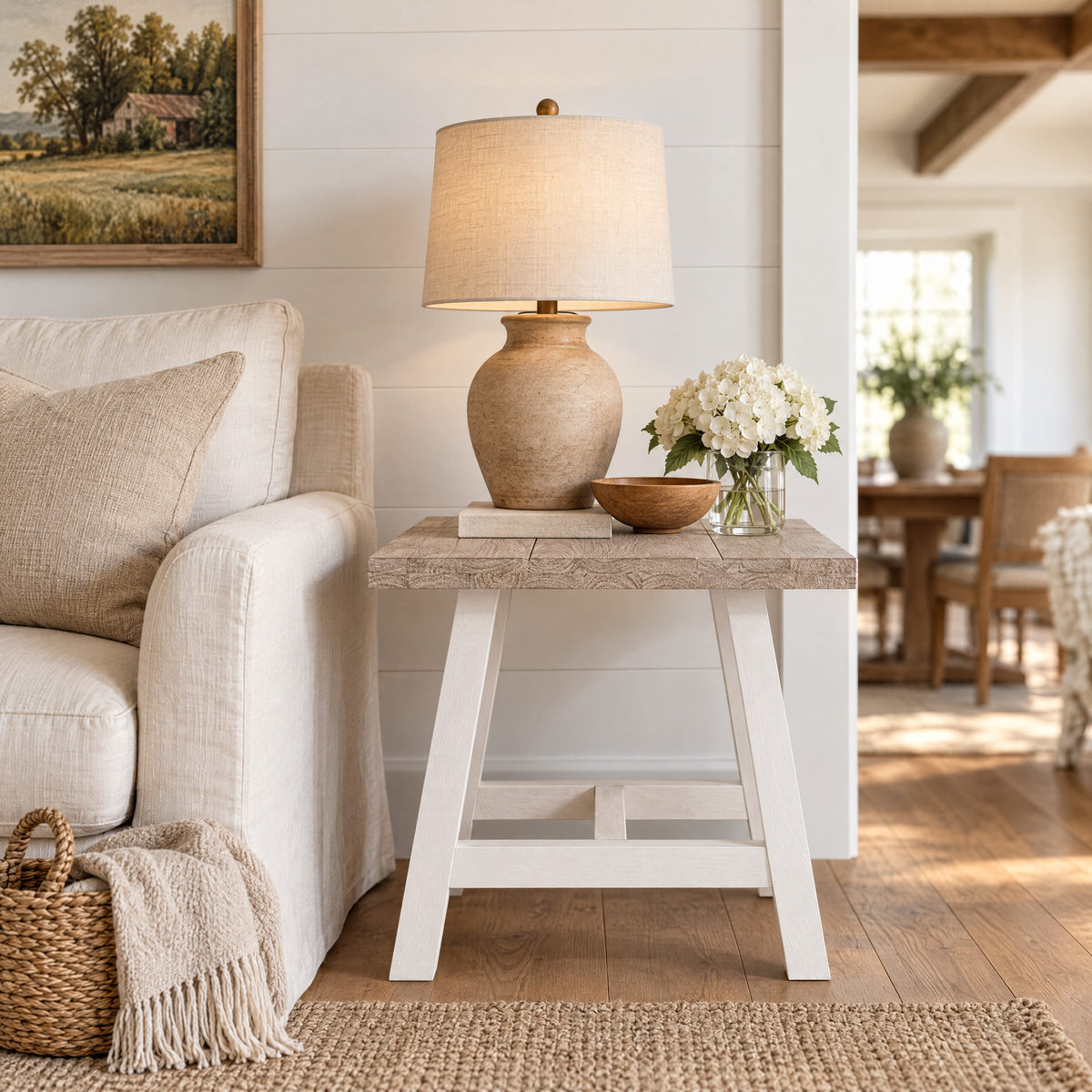 Oxford Set of Acacia Coffee Table & Side Table
