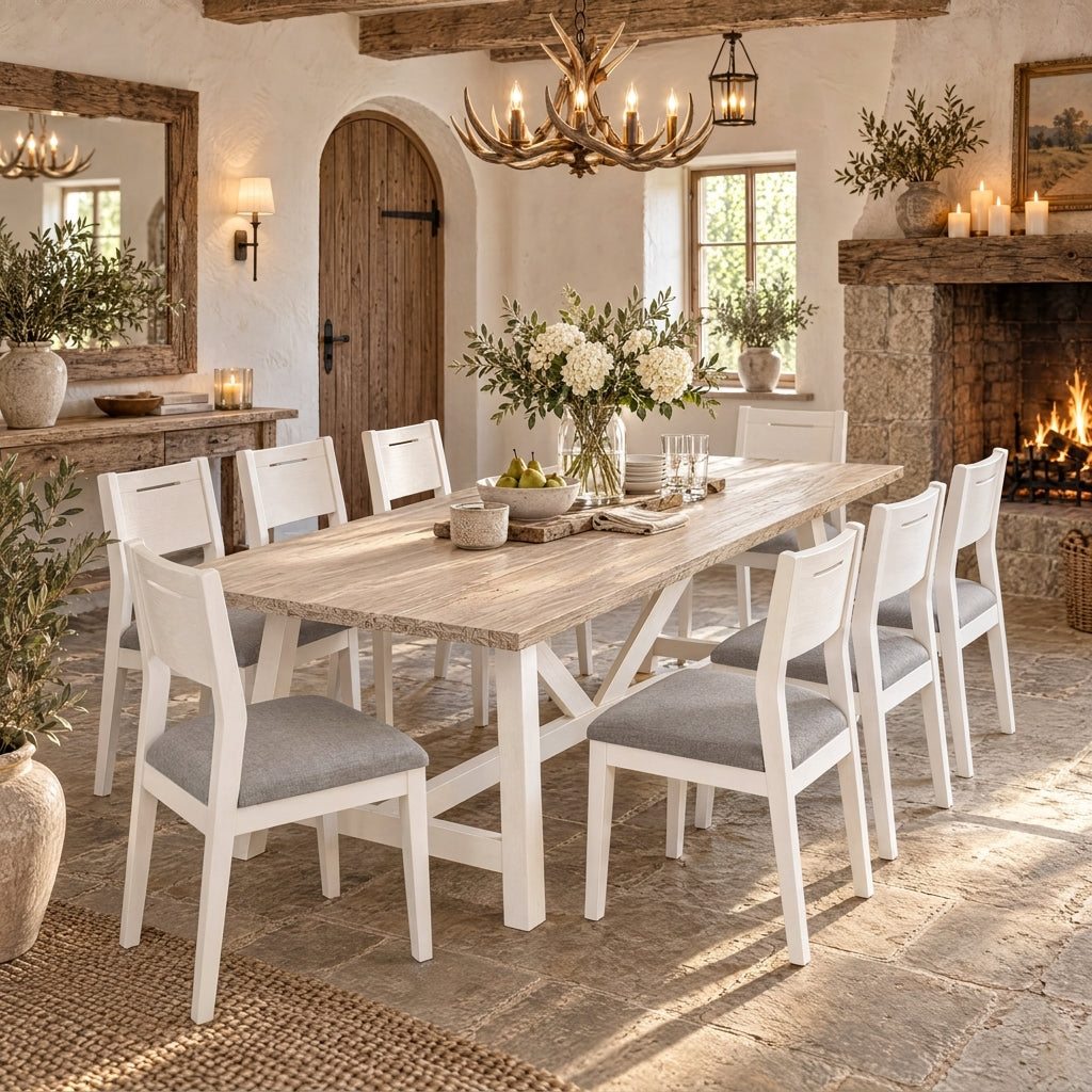Oxford Acacia Dining Table 240cm with 8 Chairs