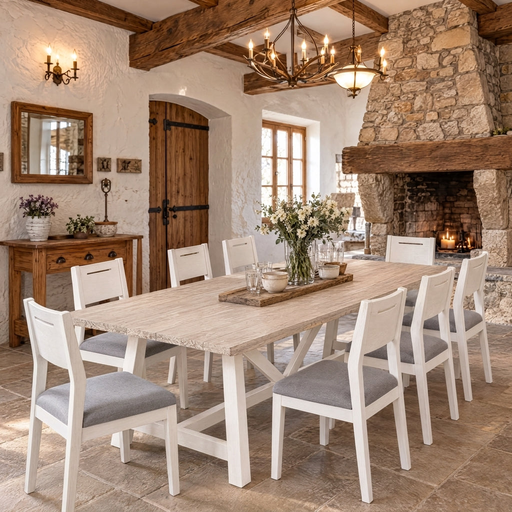 Oxford Acacia Dining Table 240cm with 8 Chairs