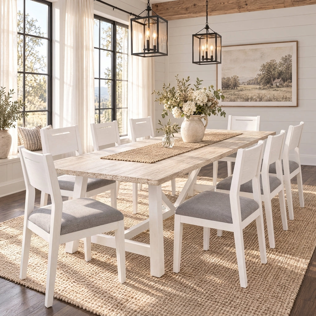 Oxford Acacia Dining Table 240cm with 6 Chairs
