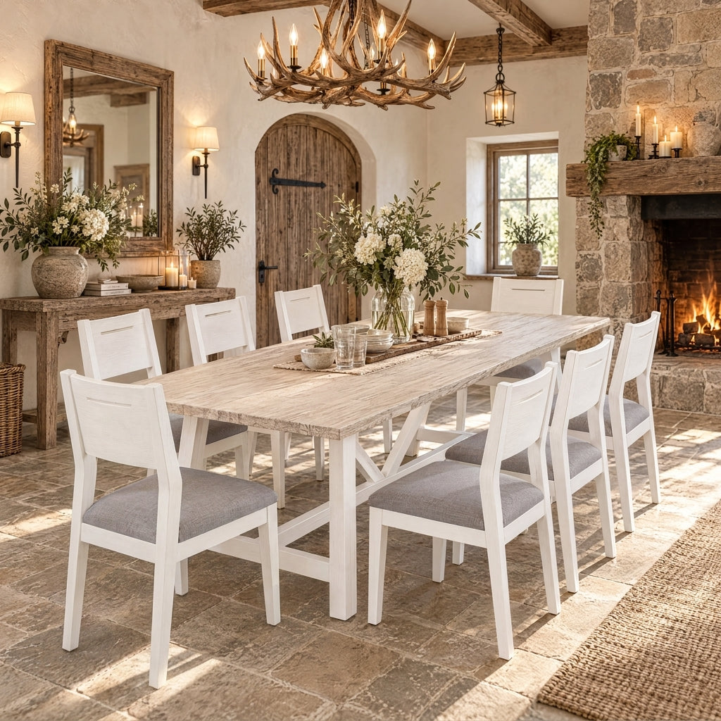Oxford Acacia Dining Table 240cm with 8 Chairs