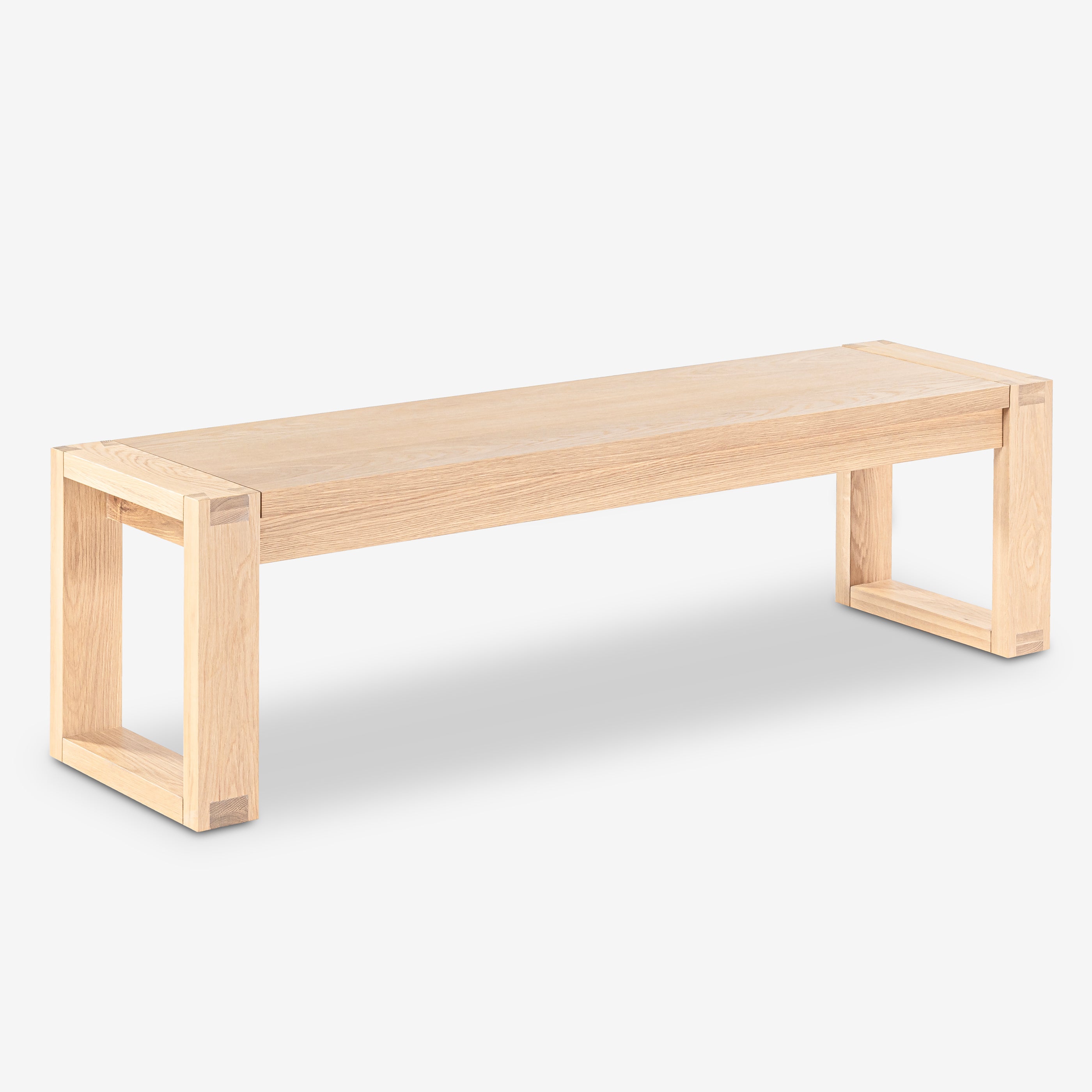 Wooden bench on a white background

