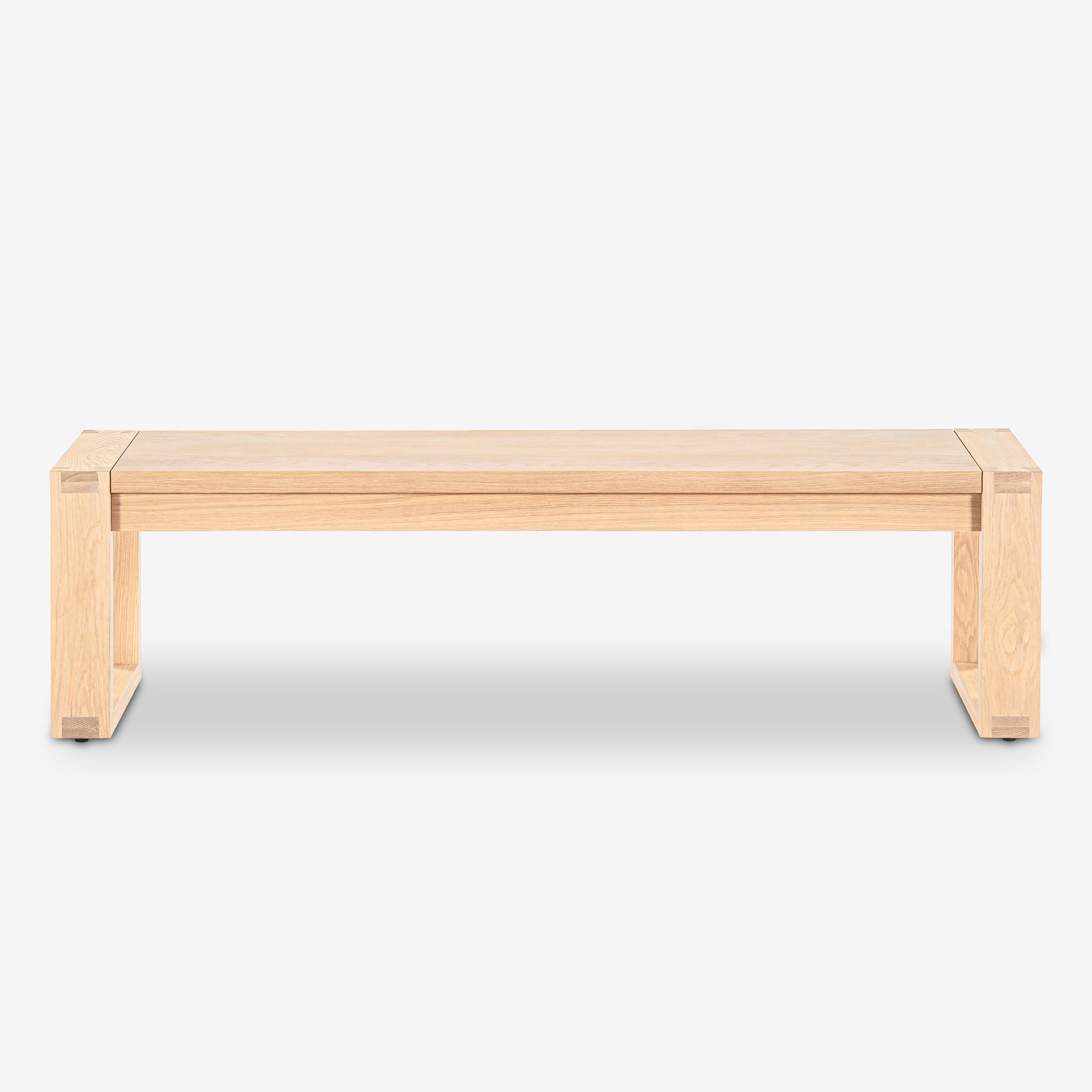 Wooden bench on a white background

