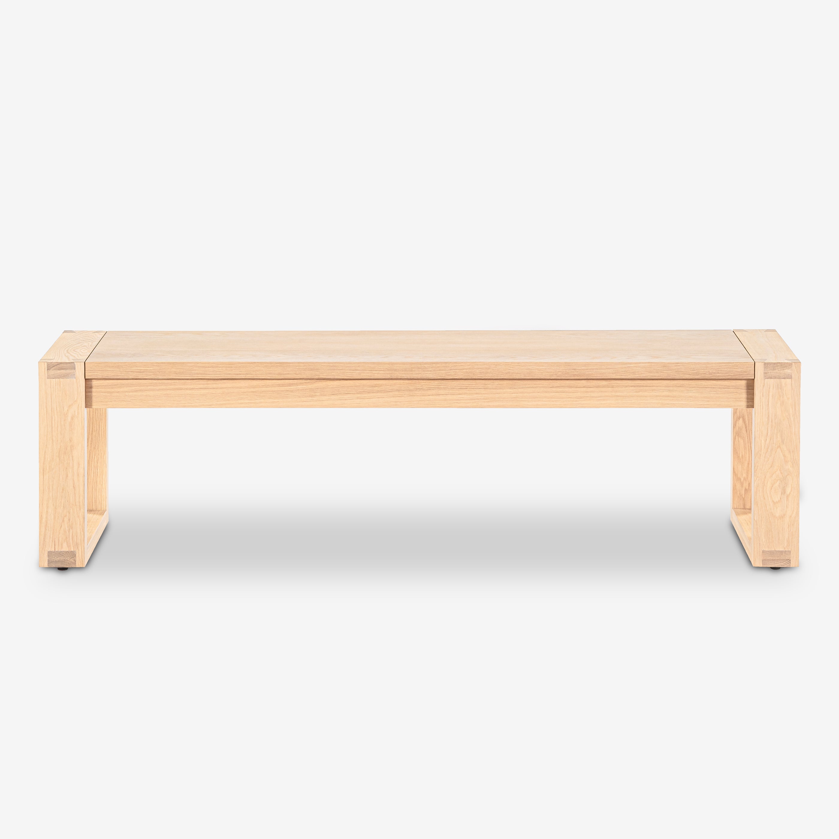 Wooden bench on a white background

