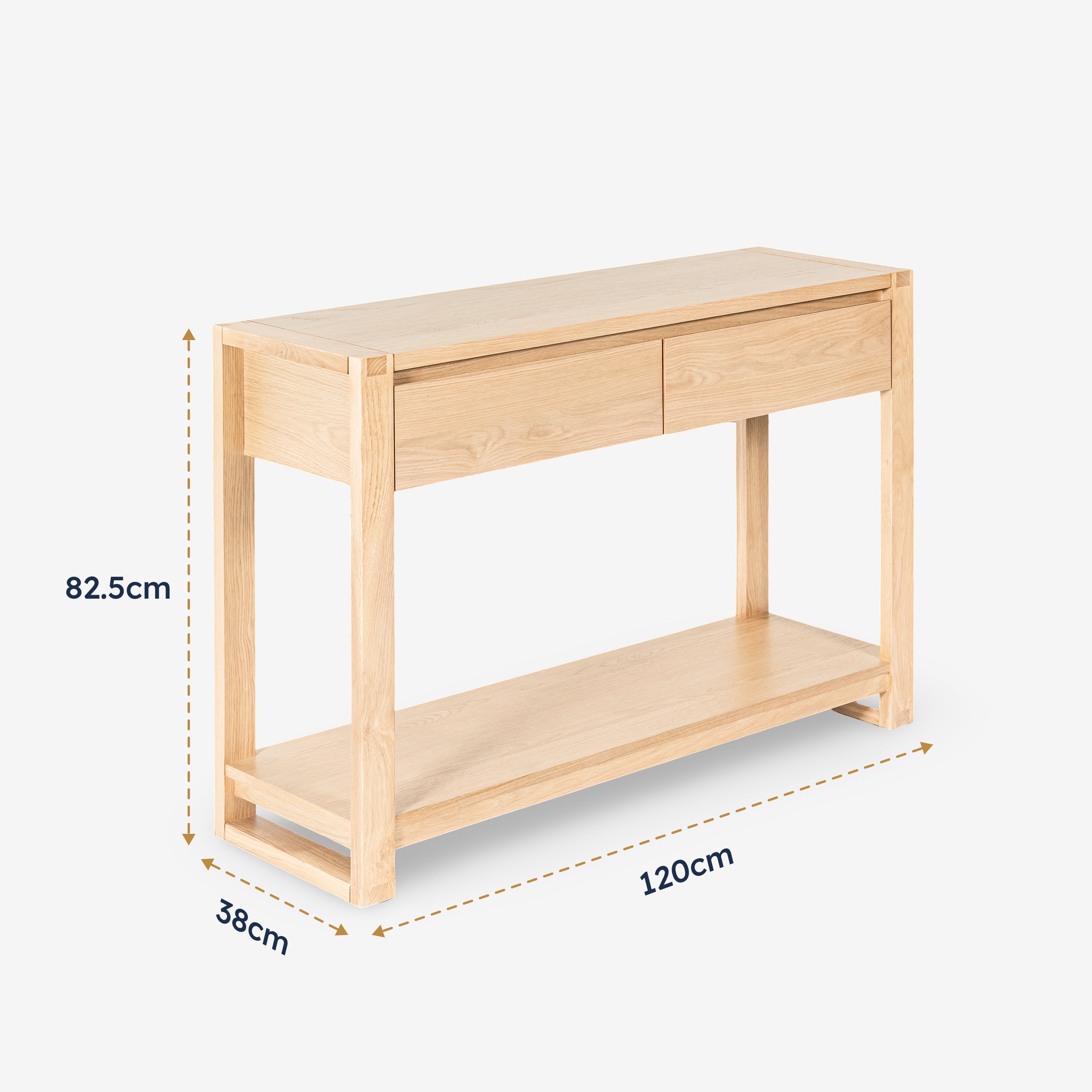 Richmond 2 Drawer Console Table (Natural)
