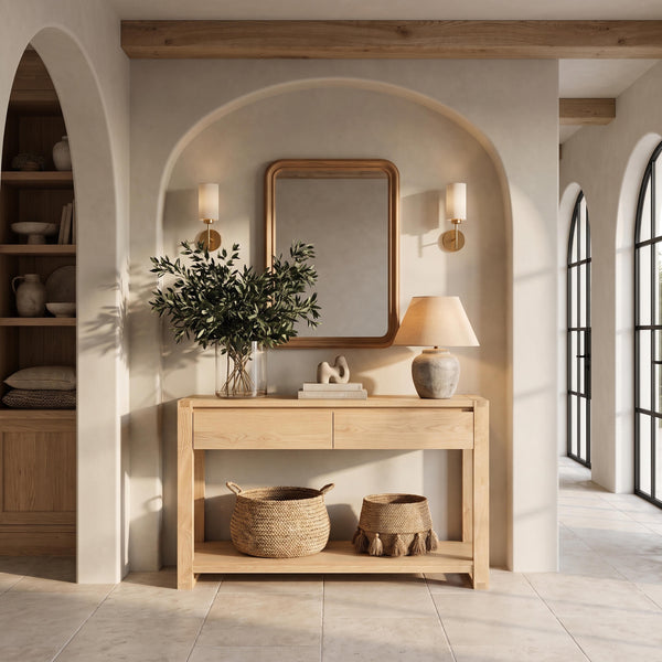 Richmond Pine 2 Drawer Console Table - Natural