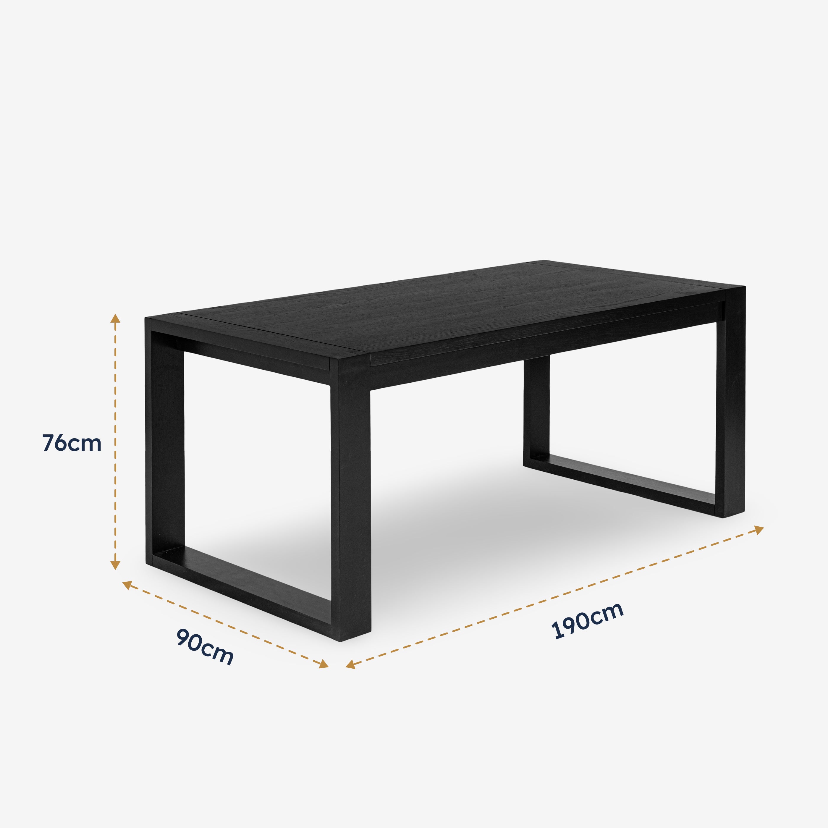 Richmond Dining Table 190cm (Black)