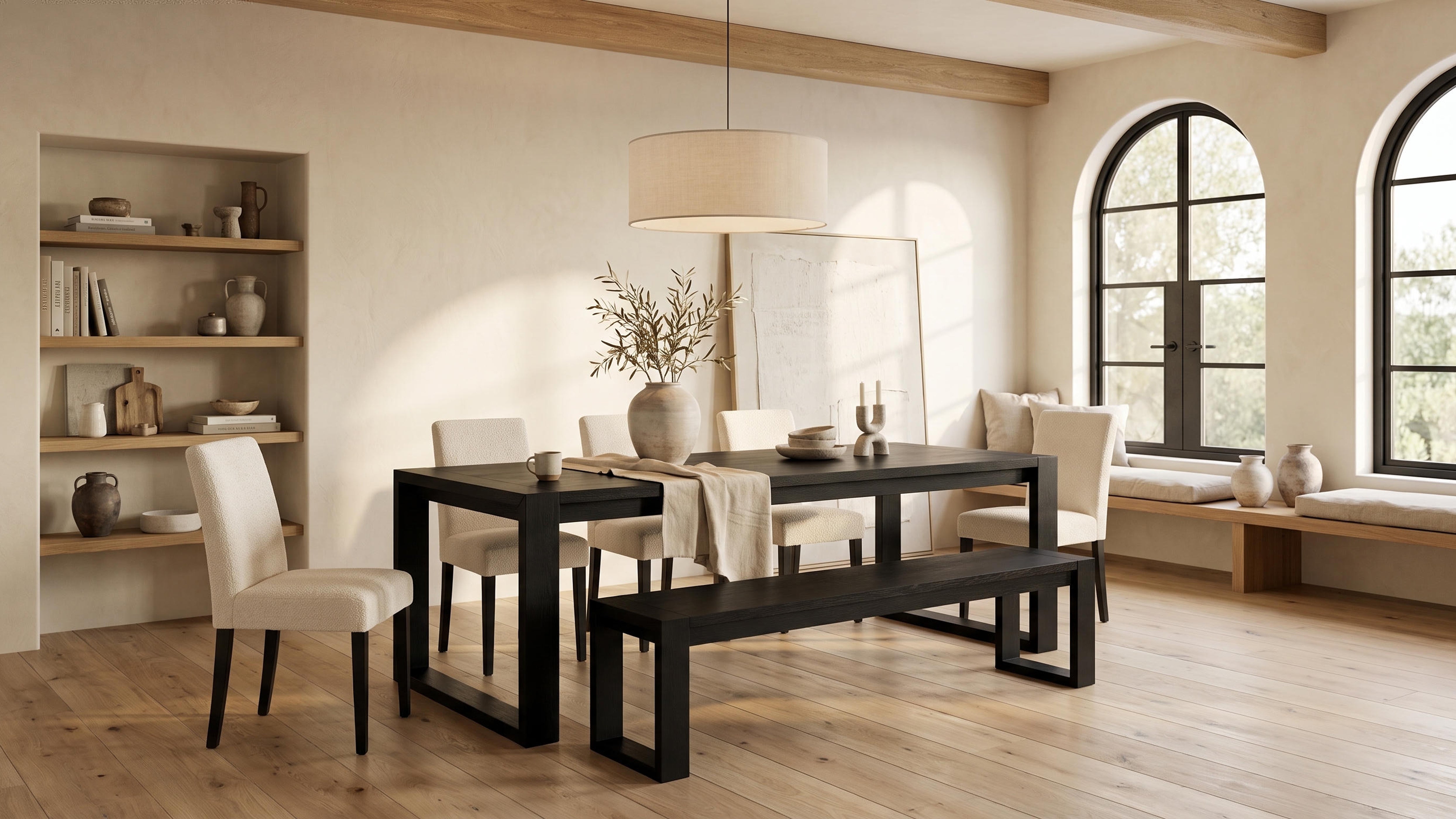 Richmond Dining Bench 200cm (Black)