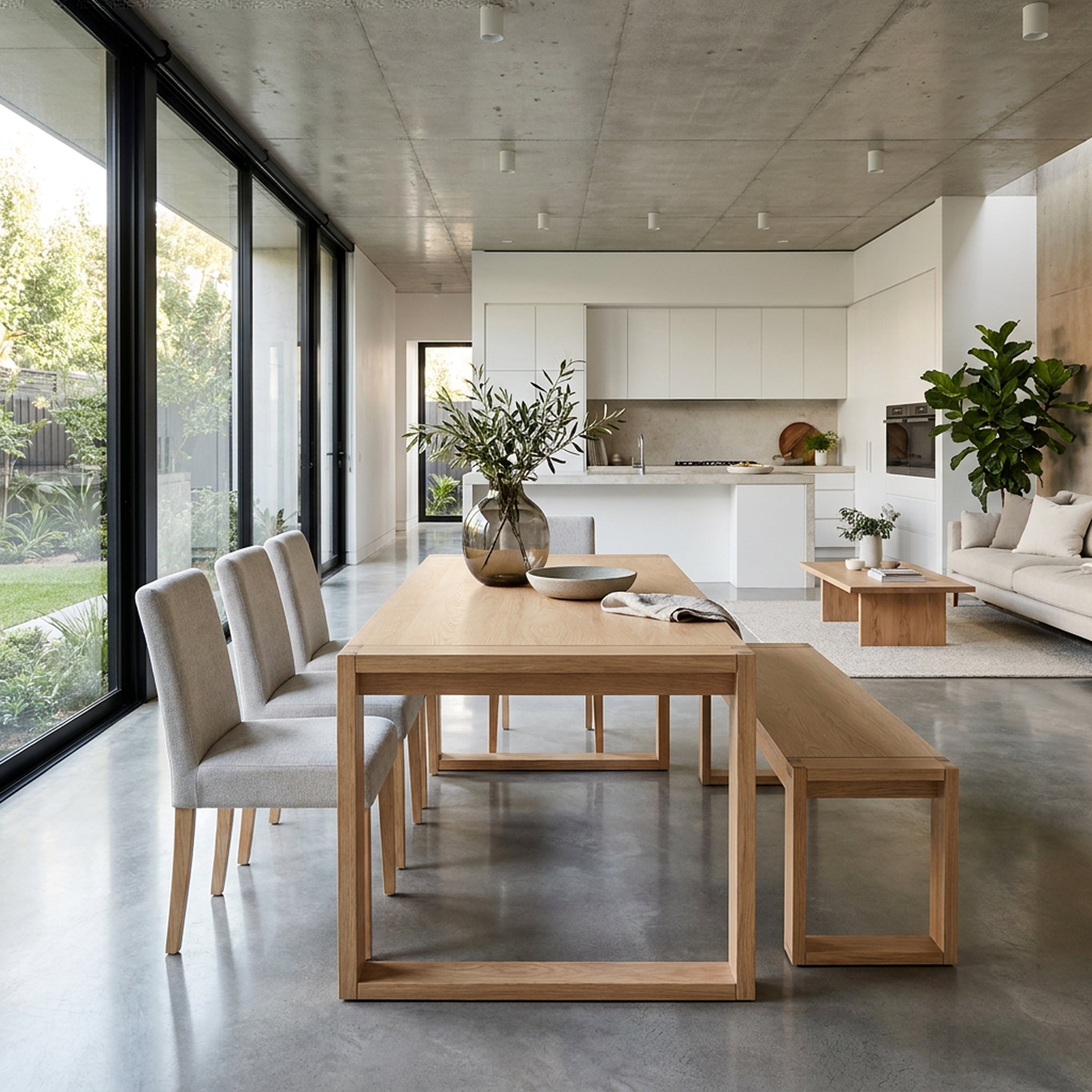 Richmond Pine Dining Table 190cm - Natural