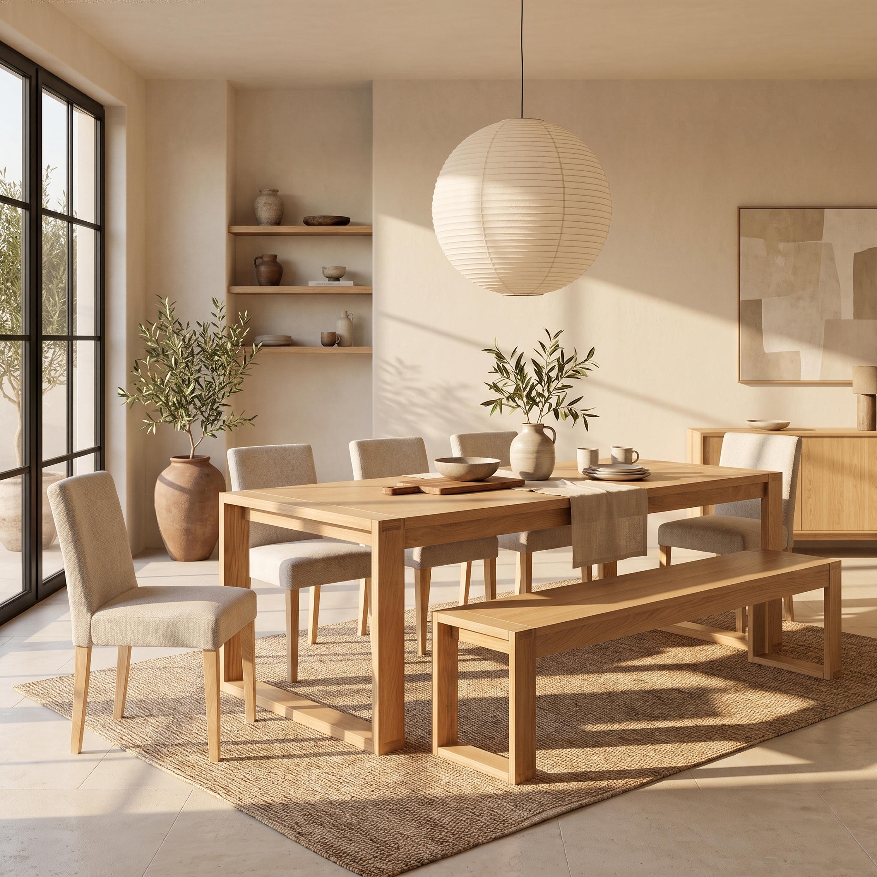 Richmond Pine Dining Table 190cm - Natural