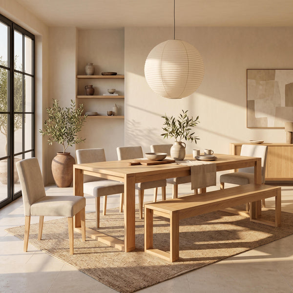 Richmond Pine Dining Bench 158cm - Natural