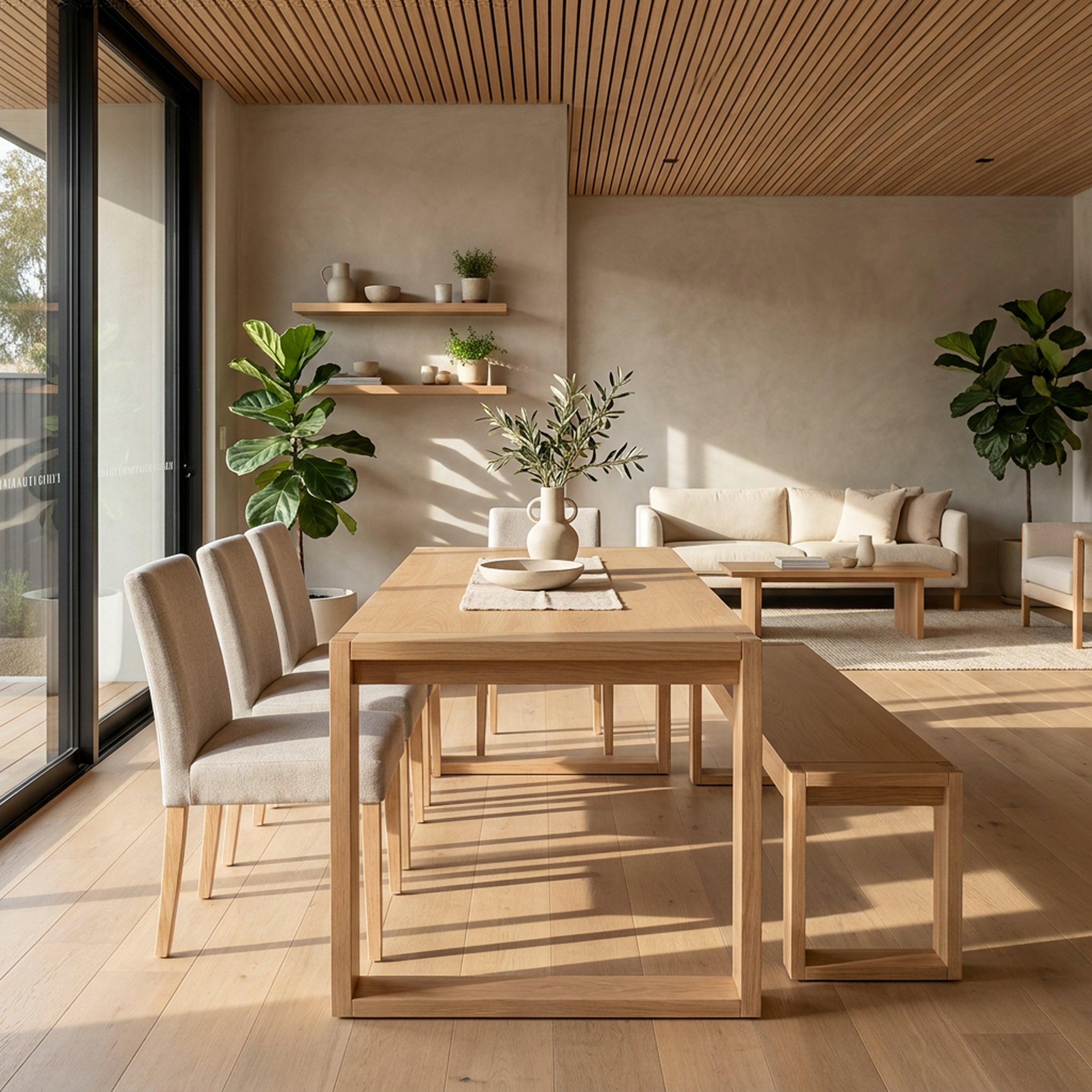 Richmond Pine Dining Table 190cm - Natural