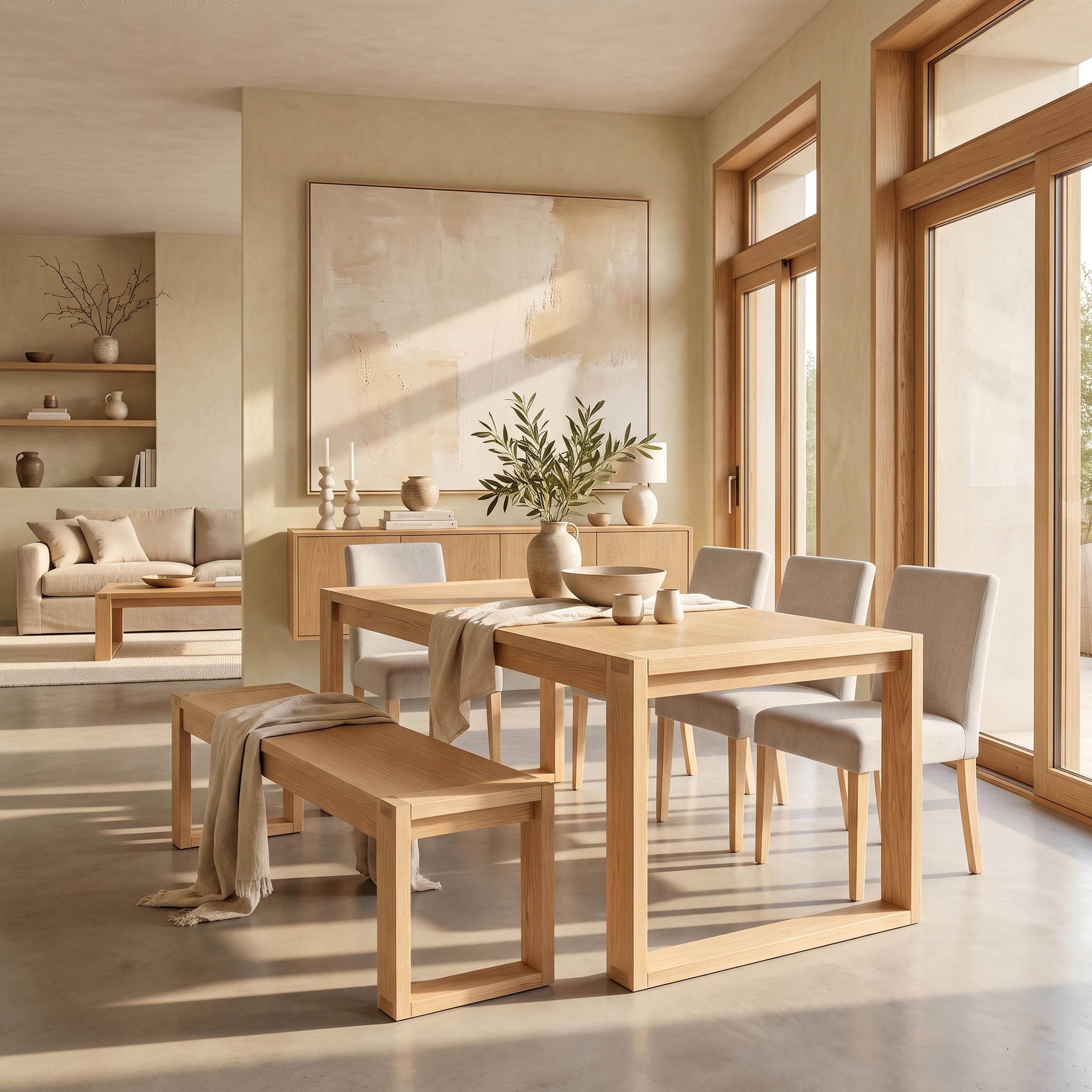 Richmond Pine Dining Table 190cm - Natural