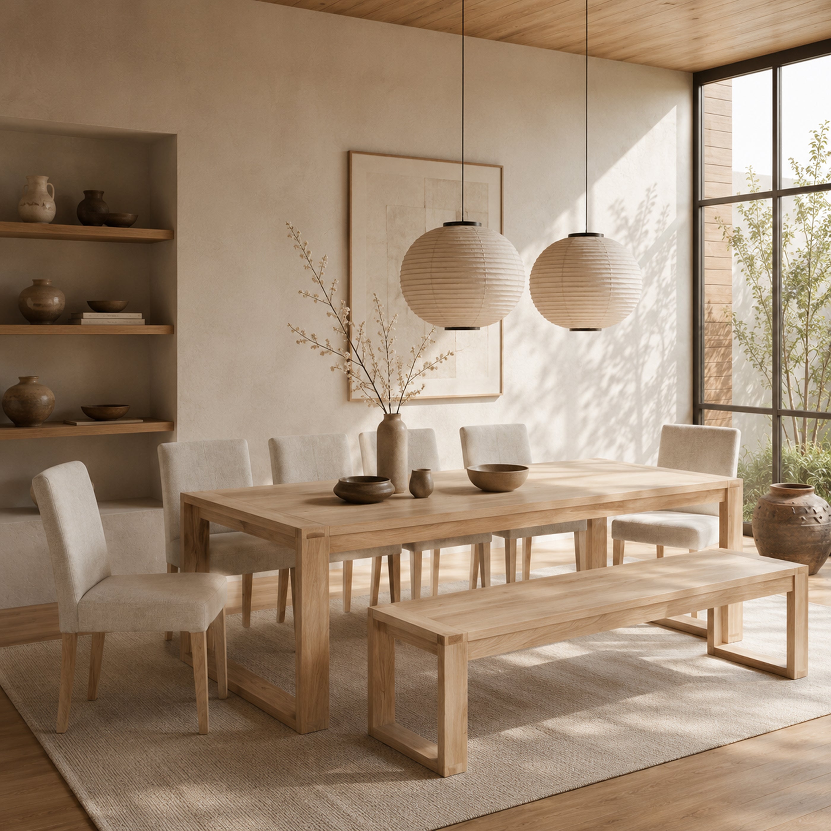 Richmond Pine Dining Table 240cm - Natural