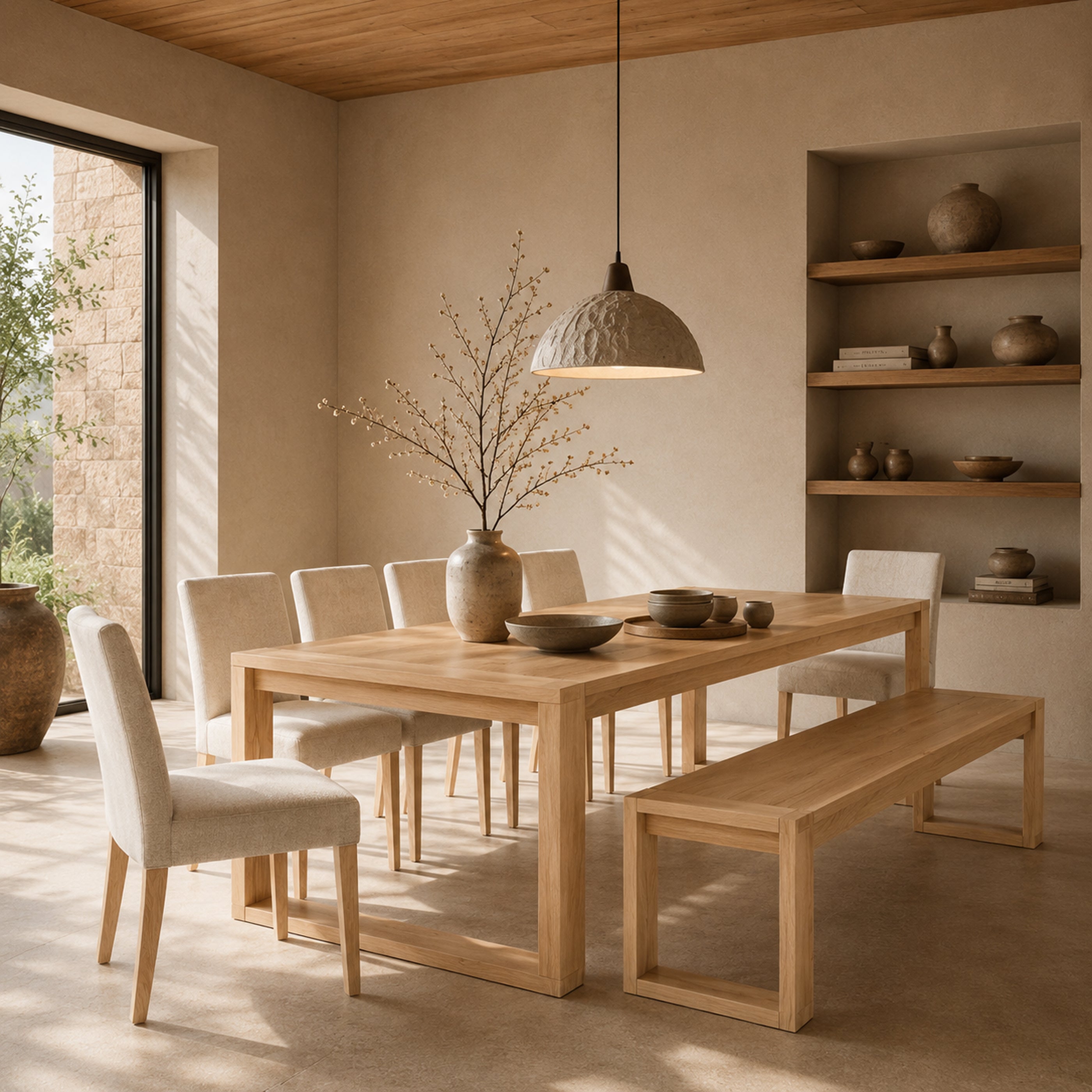 Richmond Pine Dining Table 240cm - Natural