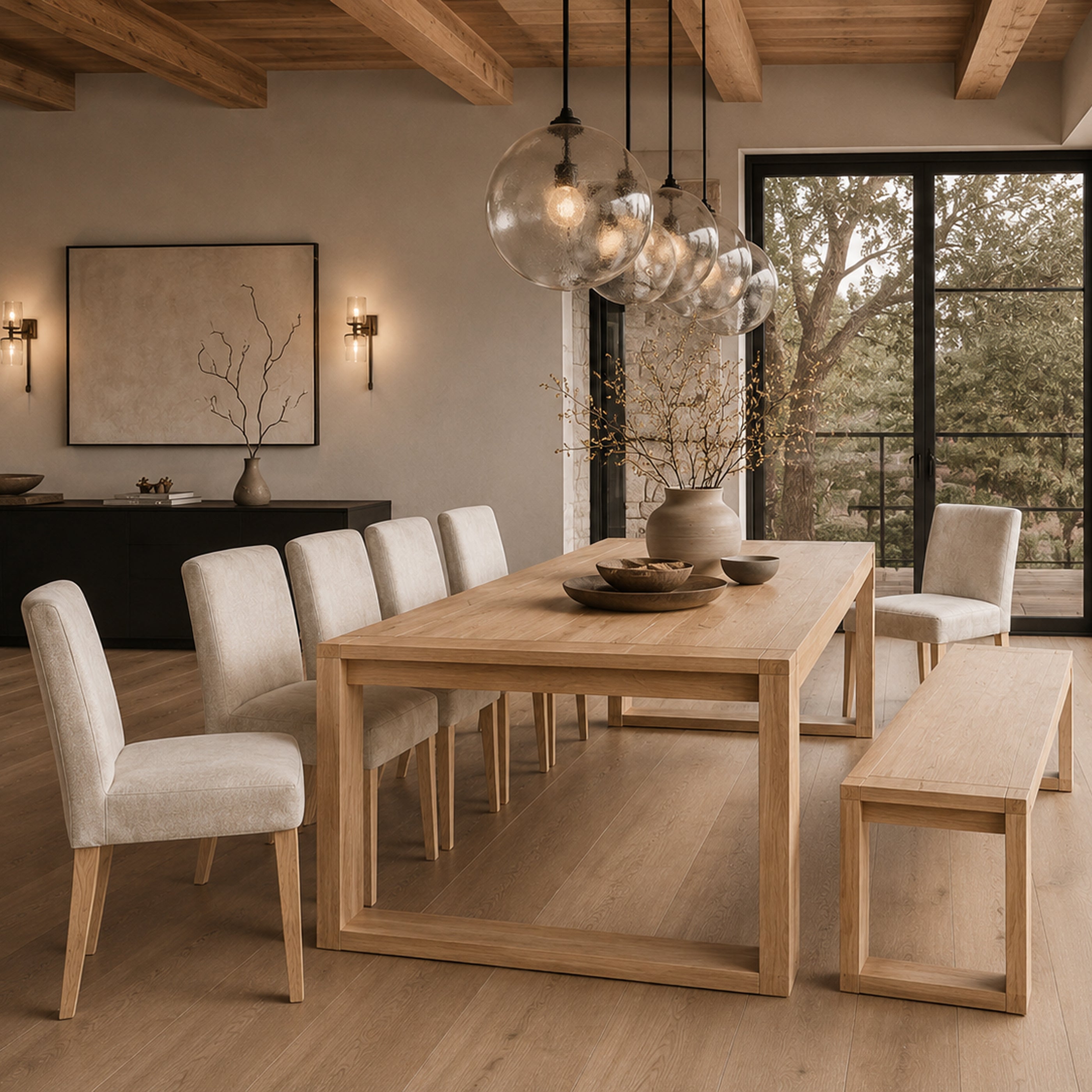 Richmond Pine Dining Table 240cm - Natural
