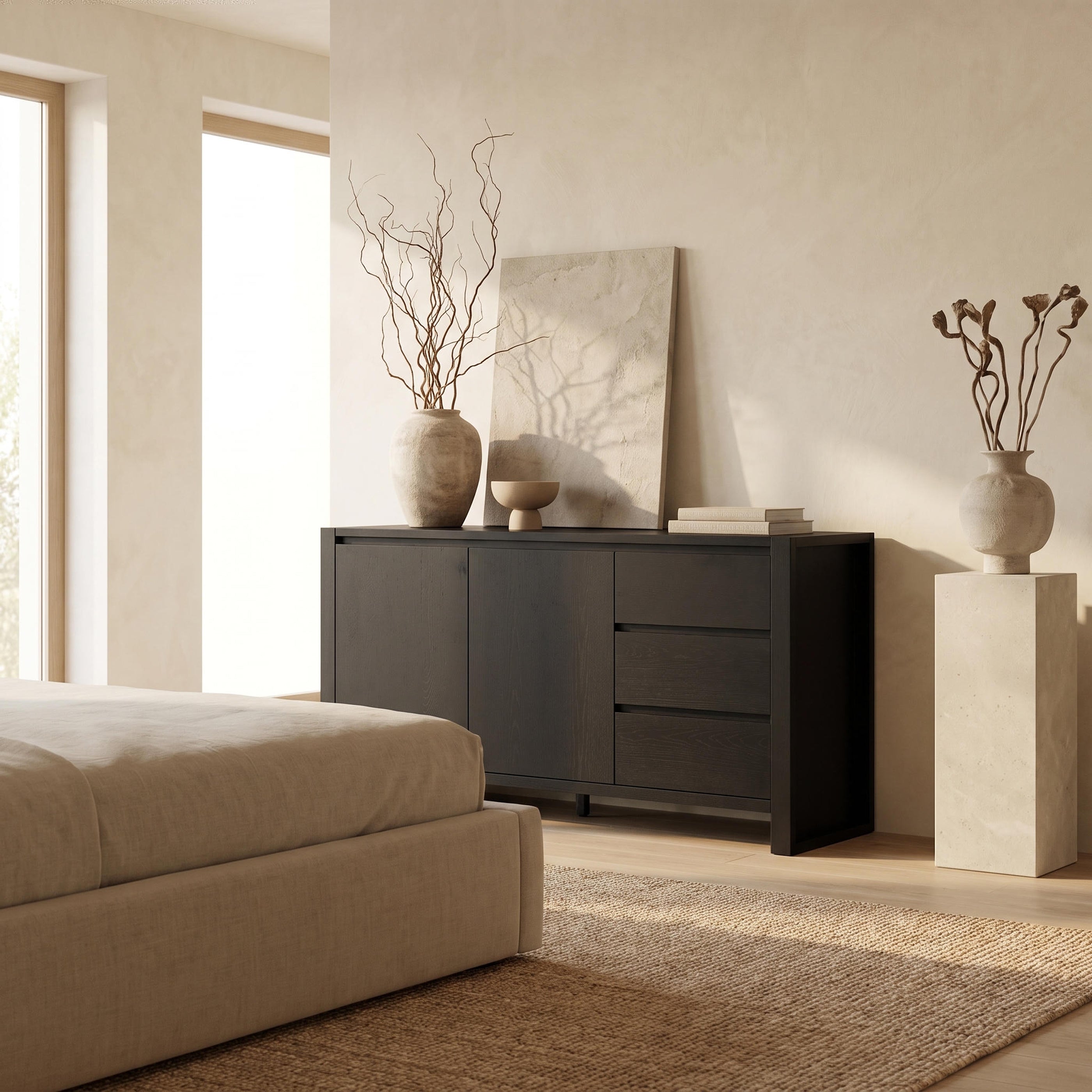 Richmond 2 Door 3 Drawer Sideboard (Black)