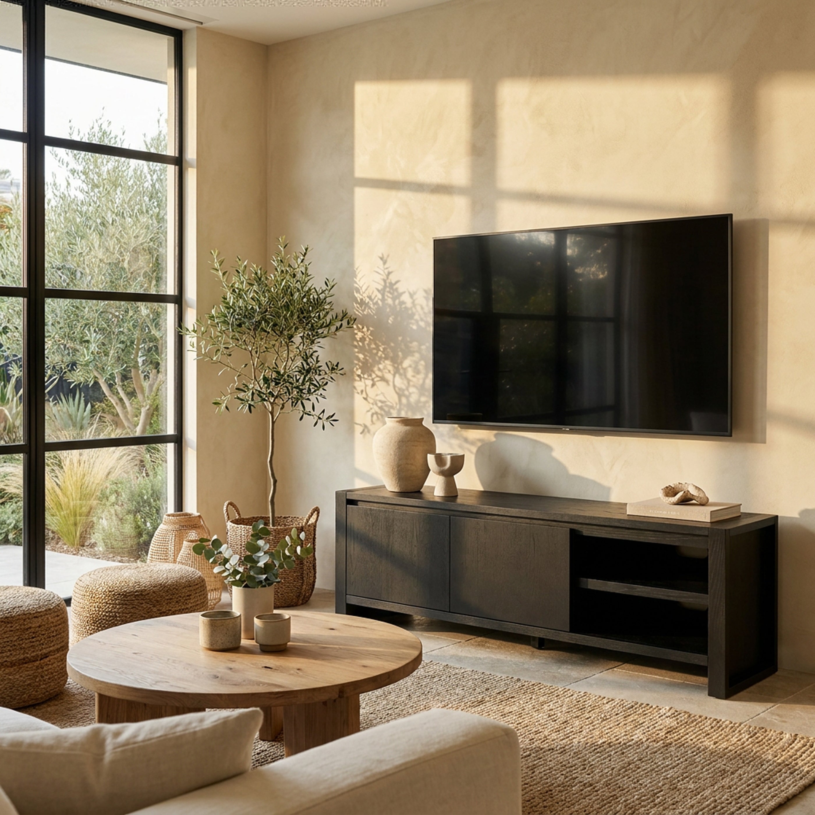 Richmond 2 Drawer TV Unit (Black)