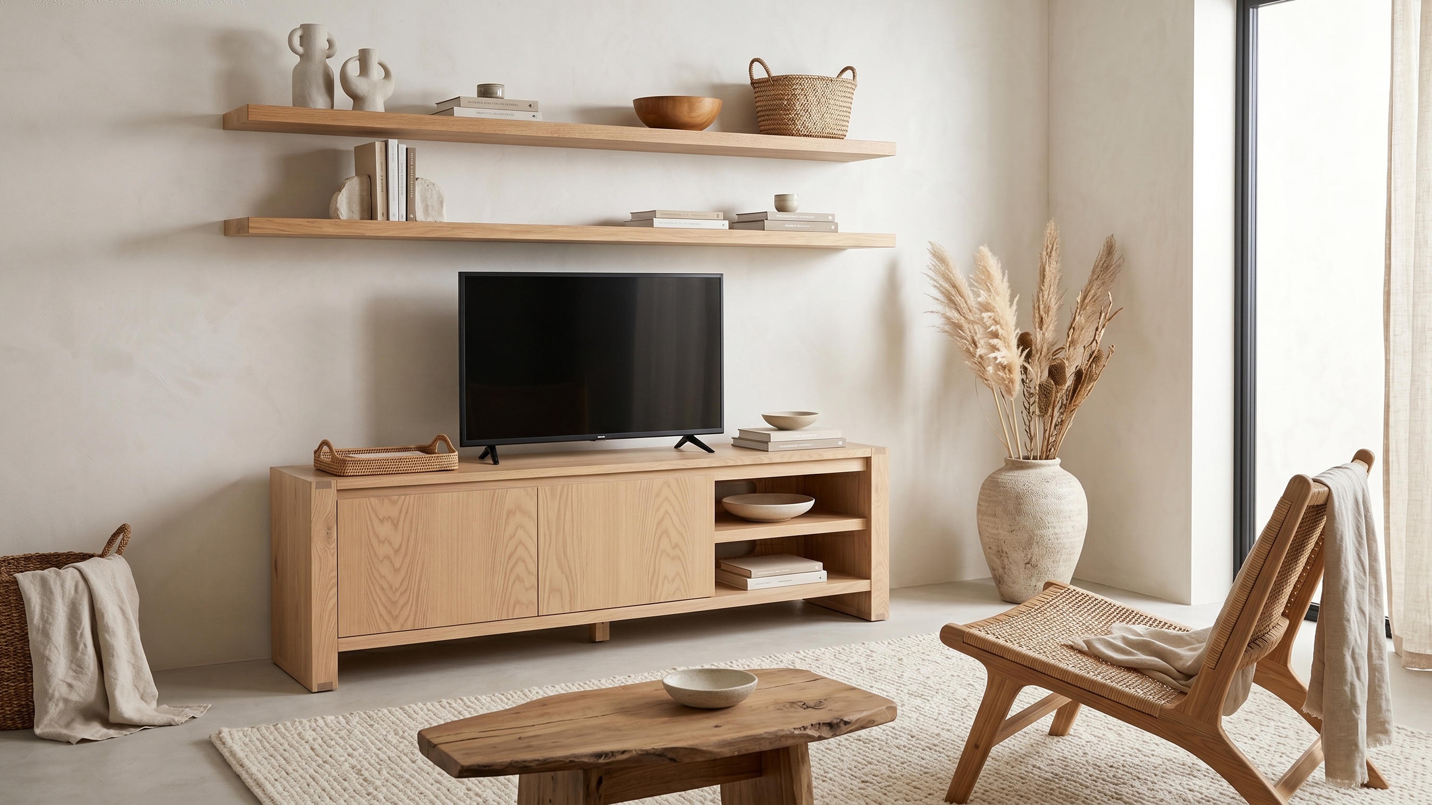 Richmond 2 Drawer TV Unit (Natural)