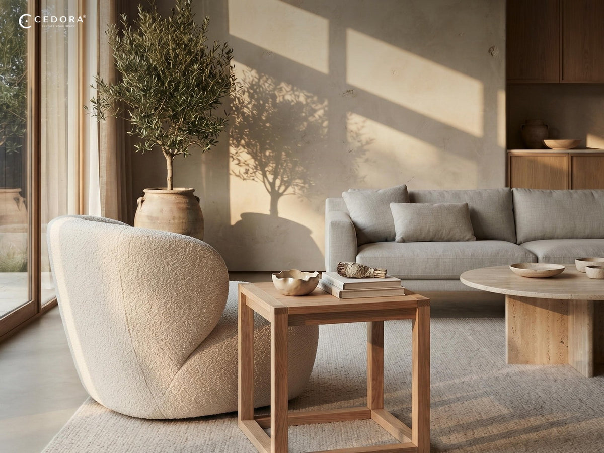 Richmond Set of Pine Coffee Table, End Table & TV Unit - Natural