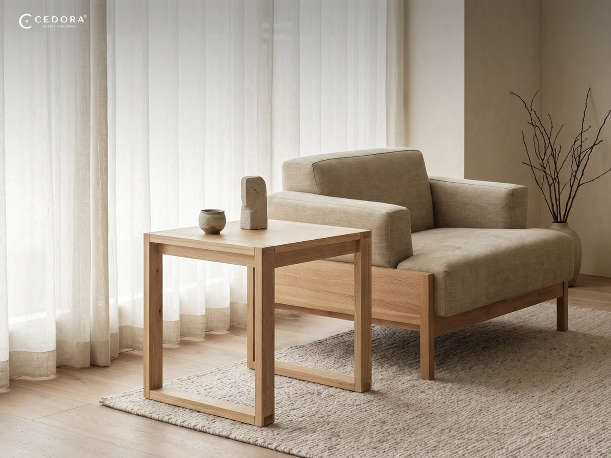 Richmond Set of Pine Coffee Table, End Table & TV Unit - Natural