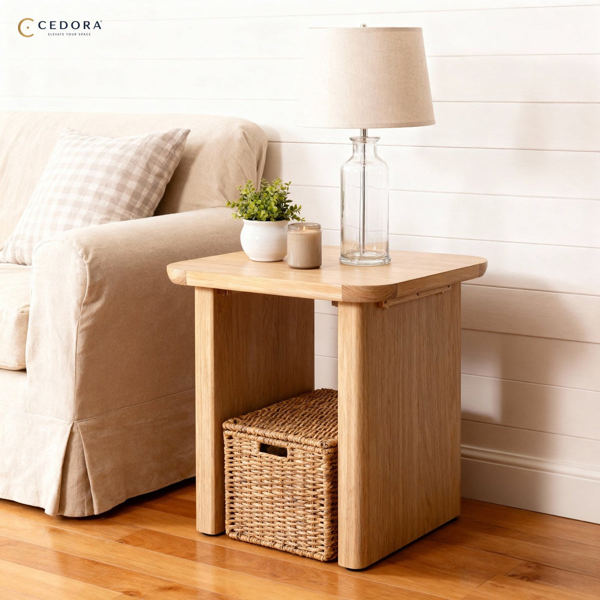 Liverpool Set of Pine Coffee Table, End Table & TV Unit 180cm - Natural