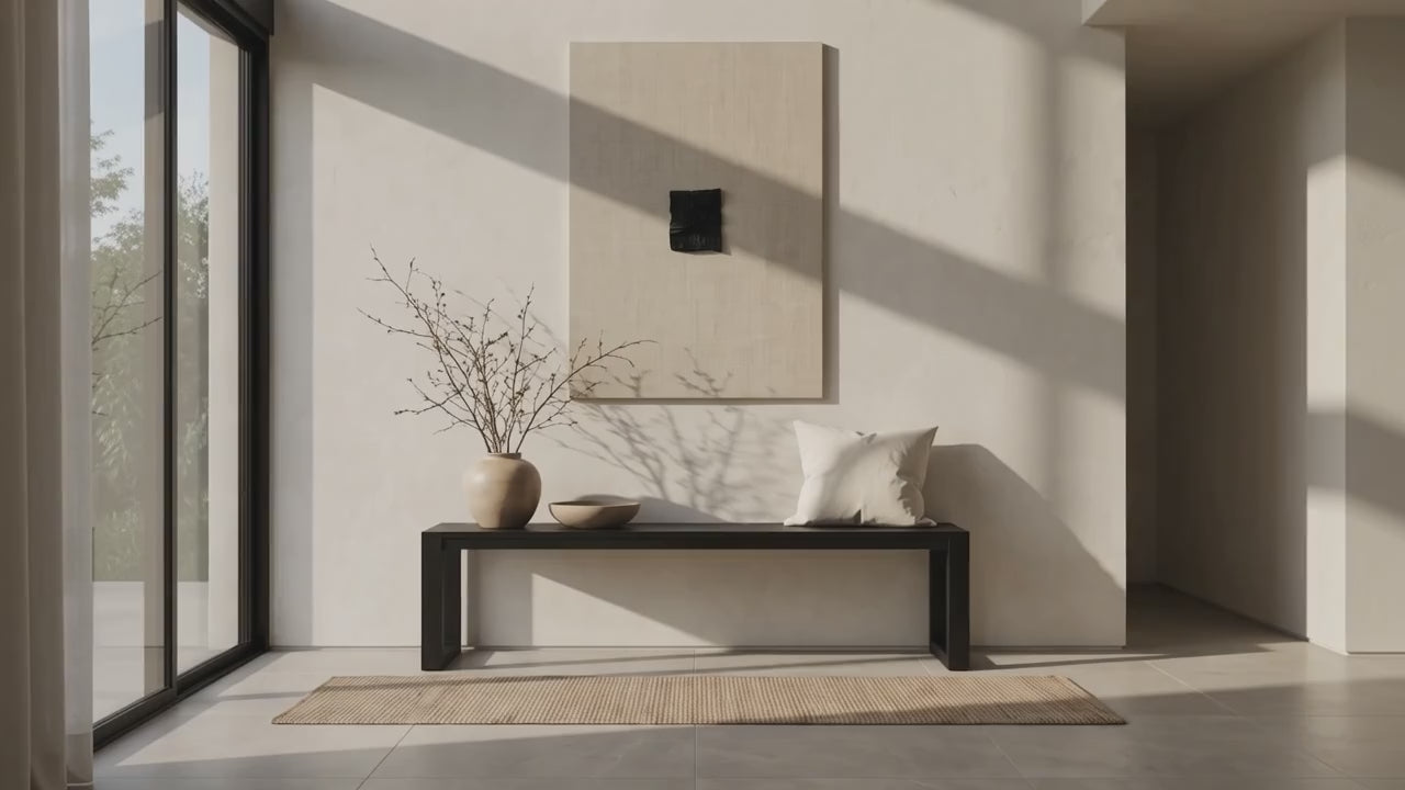 Load video: Richmond Pine Dining Bench 158cm - Black