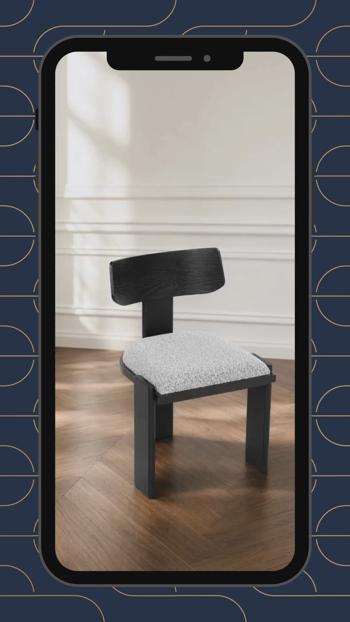 Load video: Liverpool Pine Dining Chair Set of 2 - Black