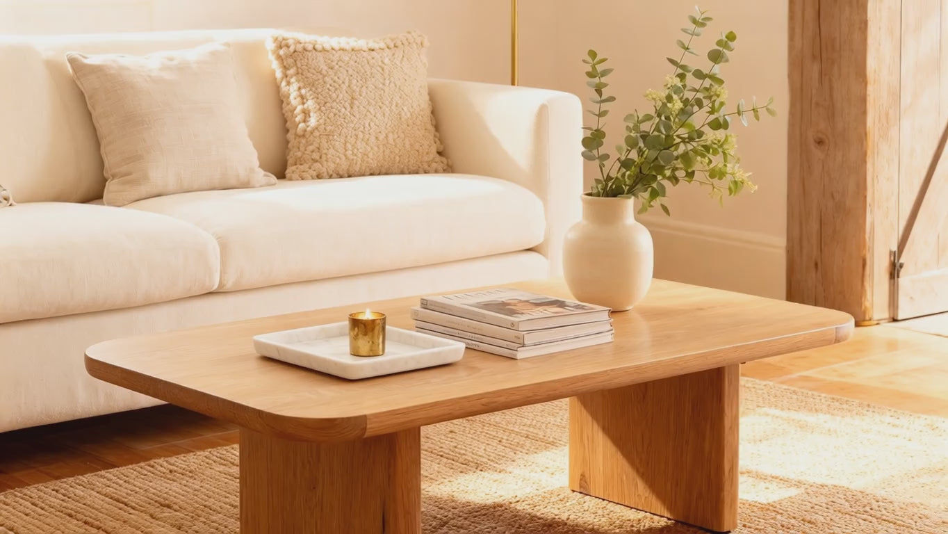 Load video: Liverpool Pine Coffee Table - Natural
