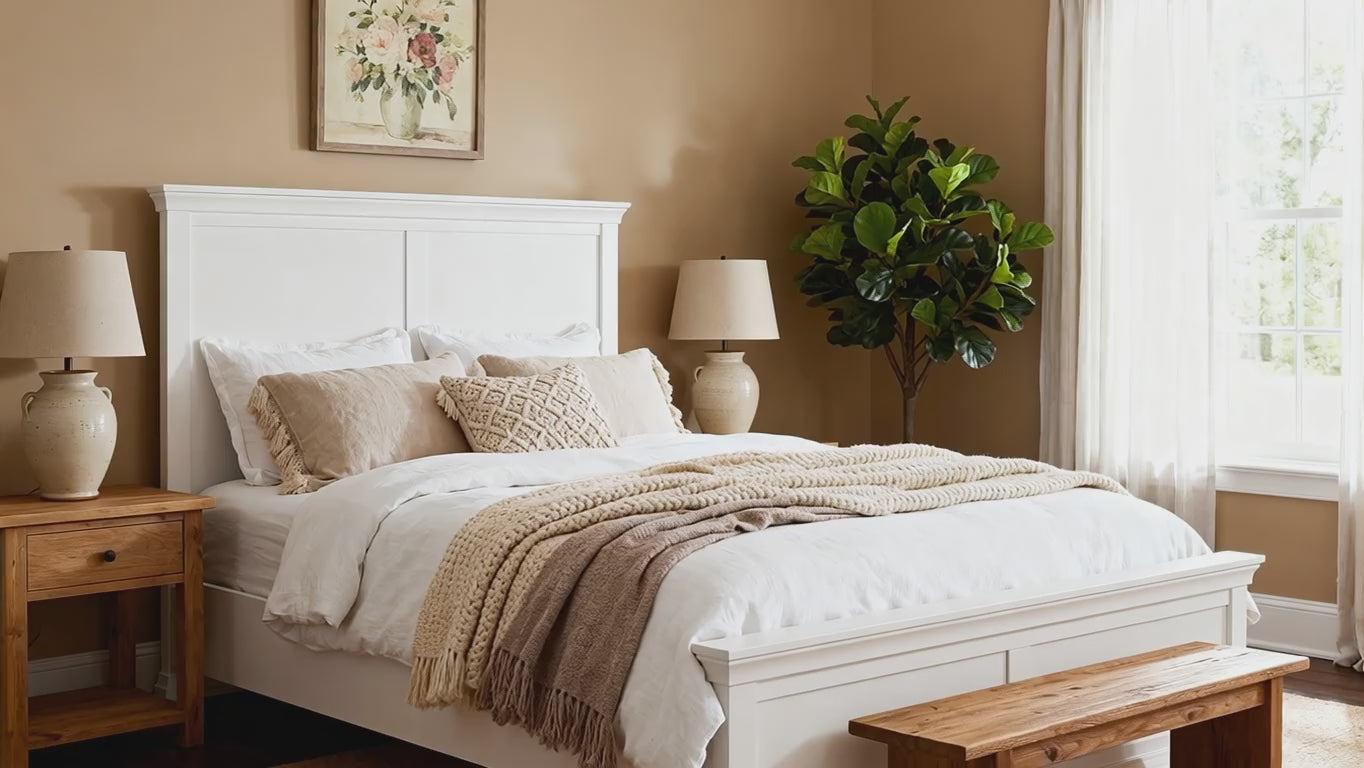 Load video: Manchester Pine Queen Bed Frame