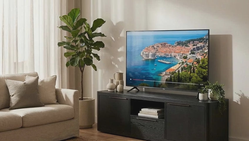 Load video: Liverpool Pine 2 Door 1 Drawer TV Unit 180cm - Black
