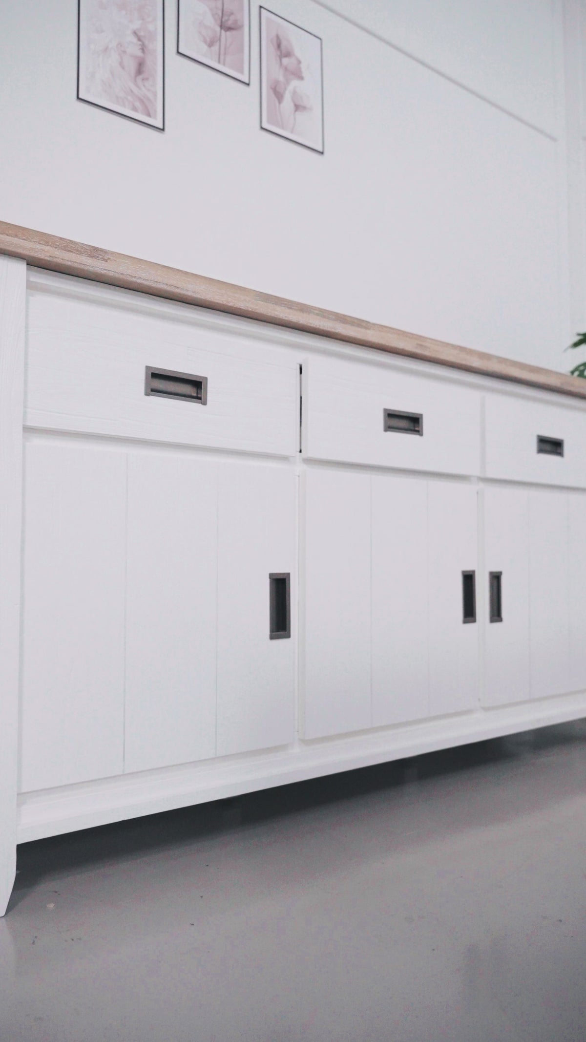 Load video: Byron Acacia 3 Door 3 Drawer Sideboard