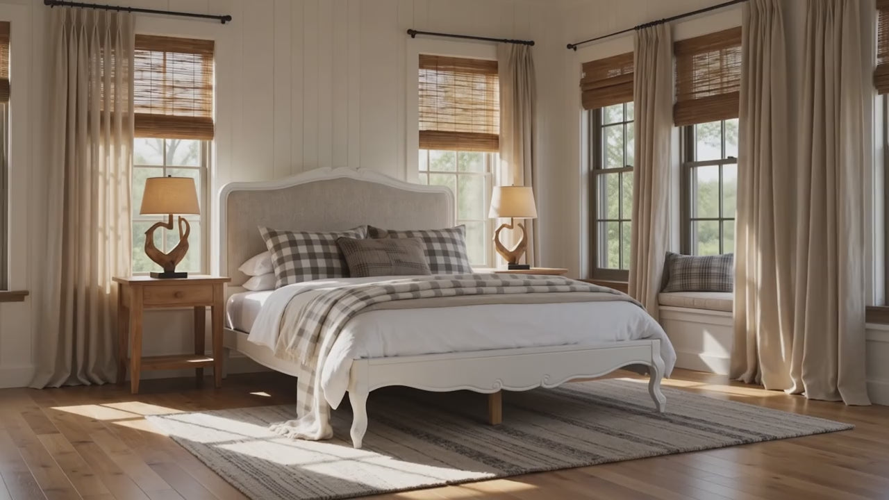 Load video: Newcastle Acacia Queen Bed Frame