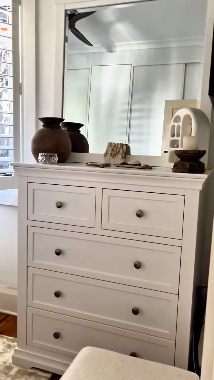Load video: Manchester Pine 5 Drawer Tallboy